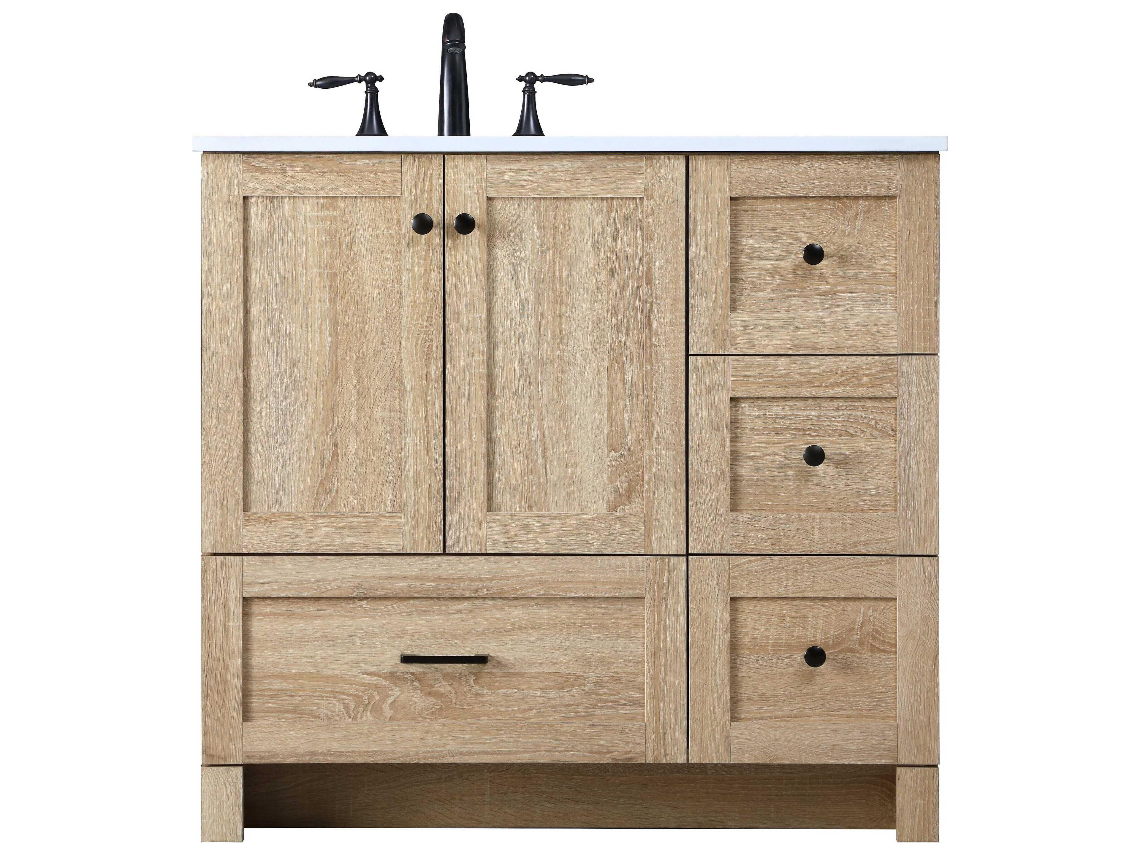 Elegant Lighting Soma 36" Mango Wood Vanity