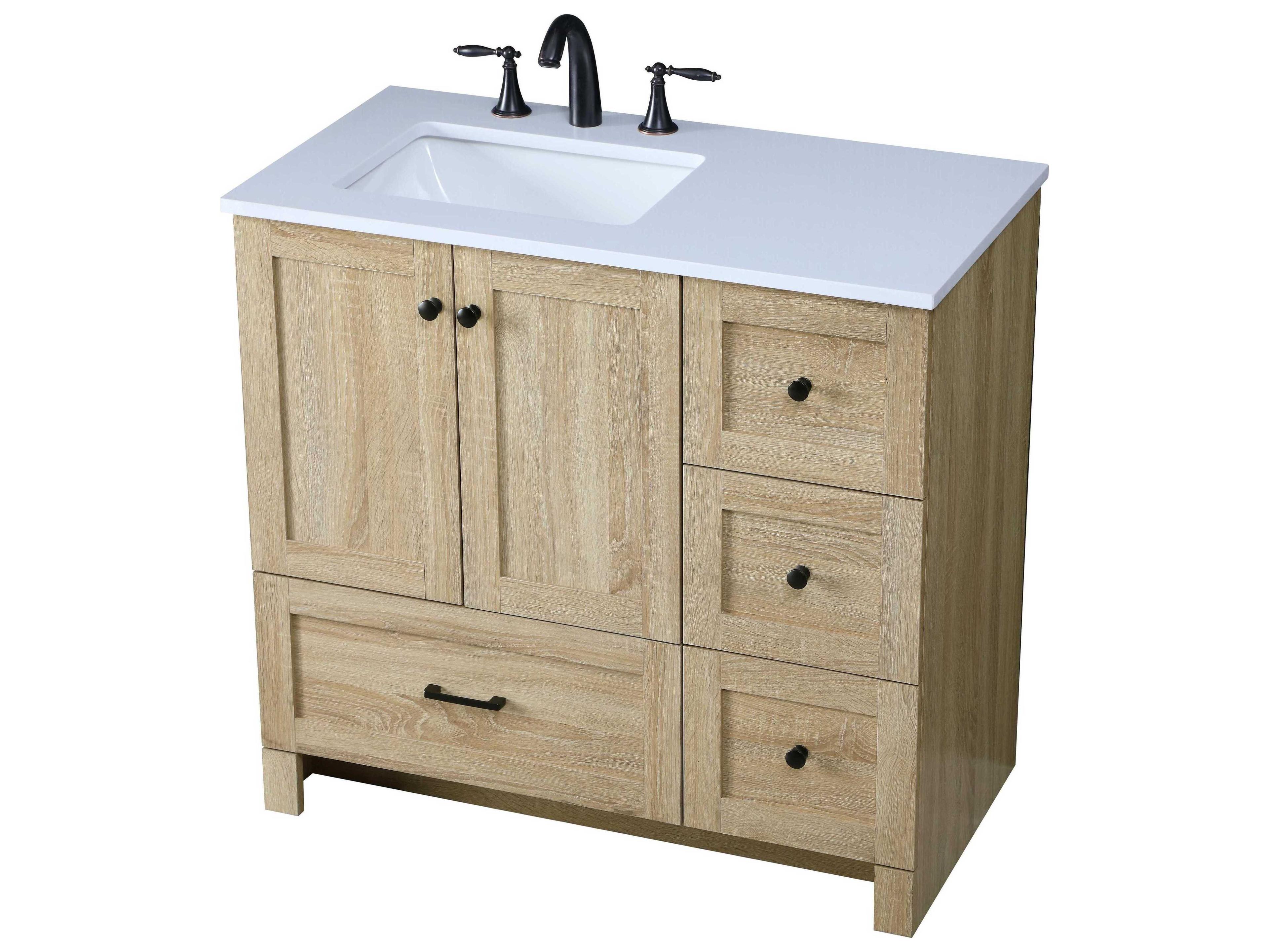 Elegant Lighting Soma 36" Mango Wood Vanity