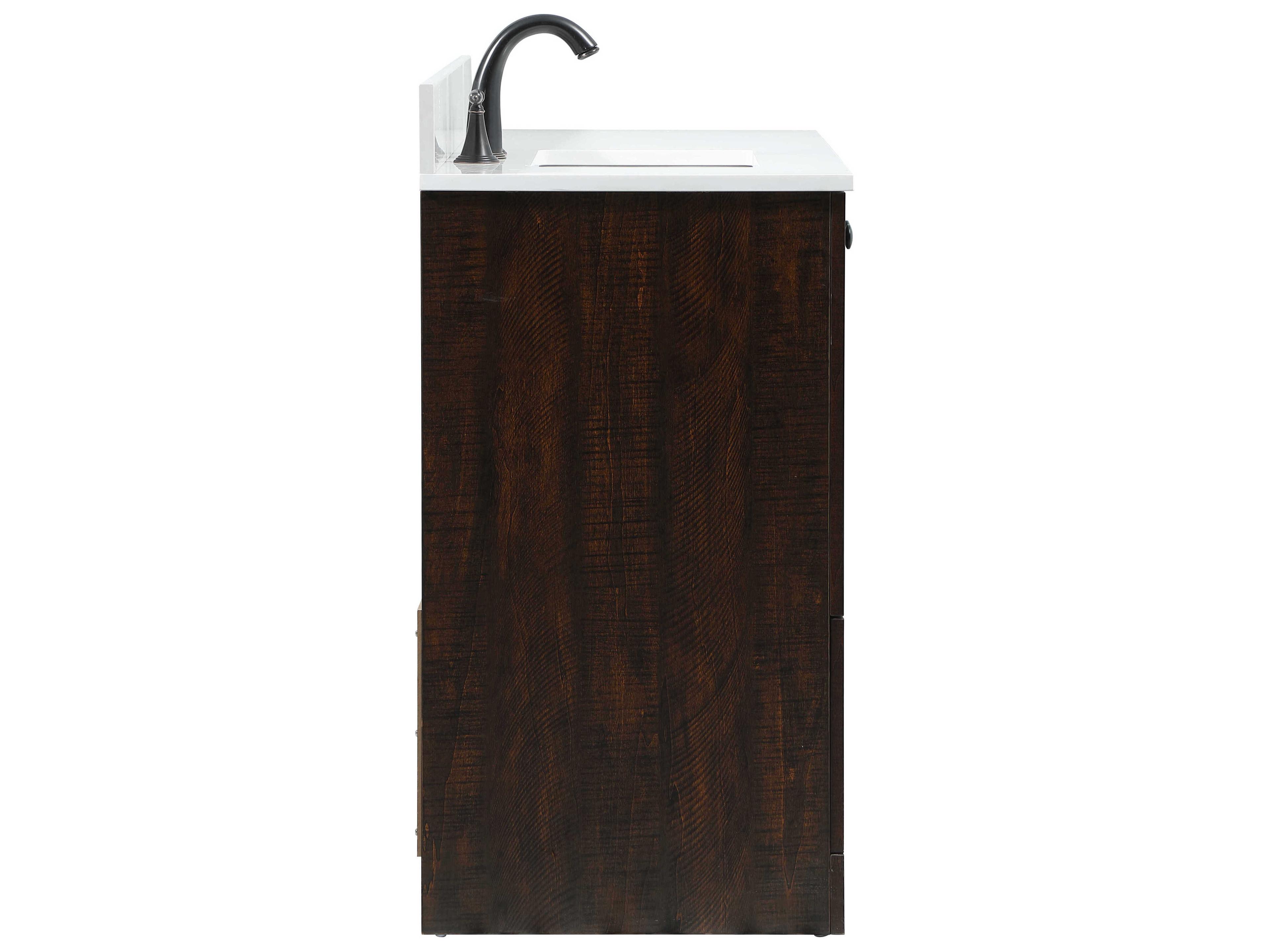 Elegant Lighting Soma Expresso 42" Vanity with Backsplash