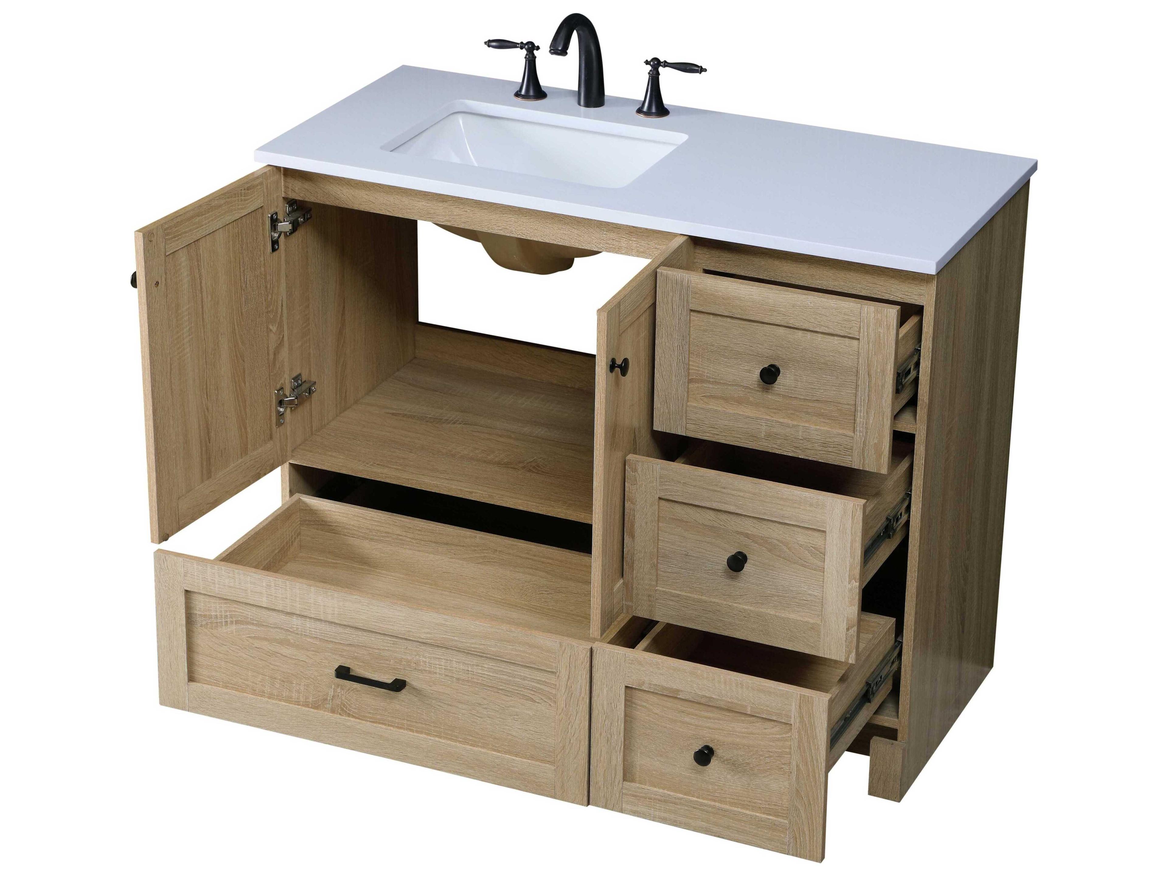 Elegant Lighting Soma 42" Mango Wood Vanity