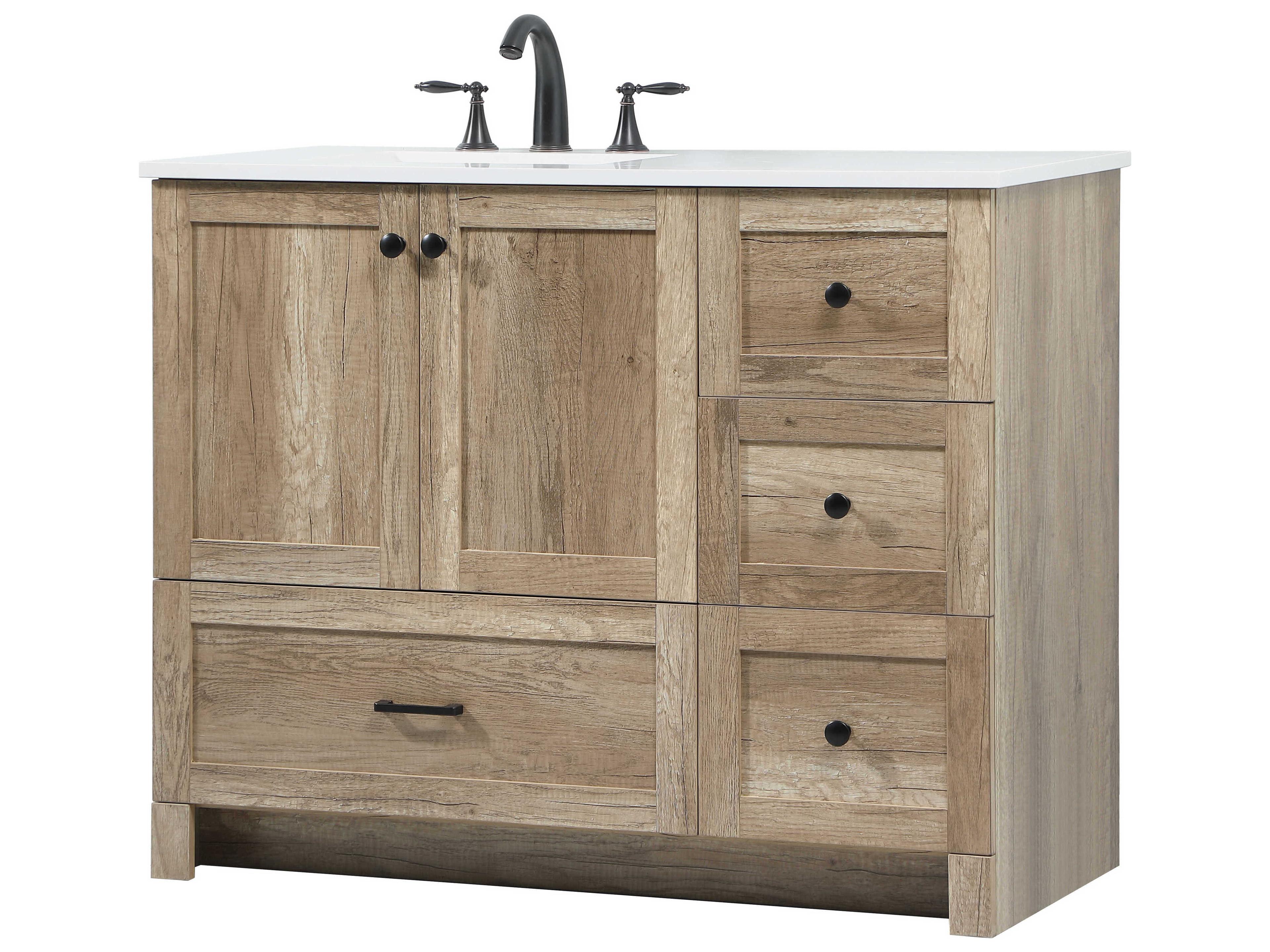 Elegant Lighting Soma Natural Oak 42" Vanity