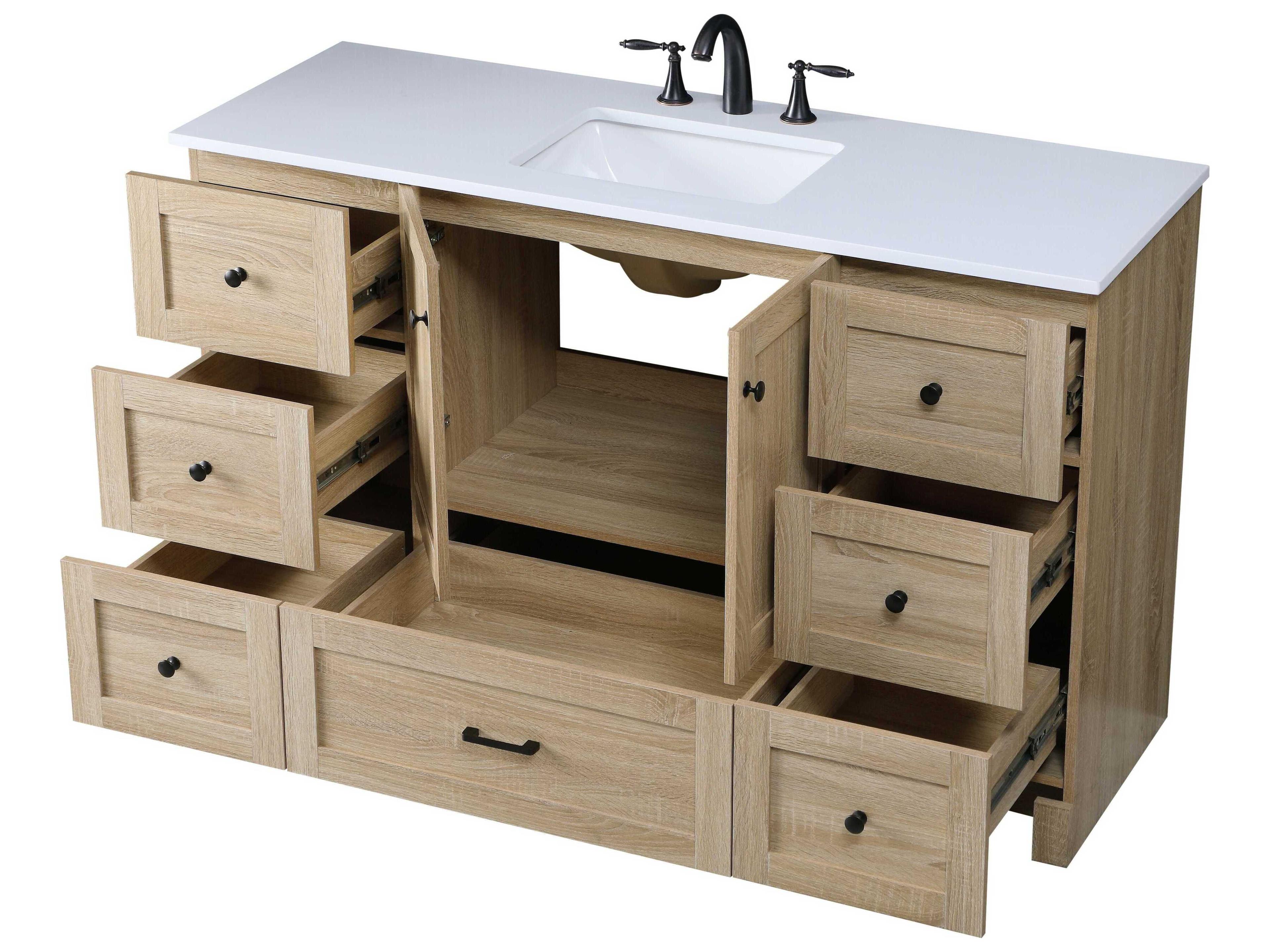 Elegant Lighting Soma 54" Mango Wood Vanity