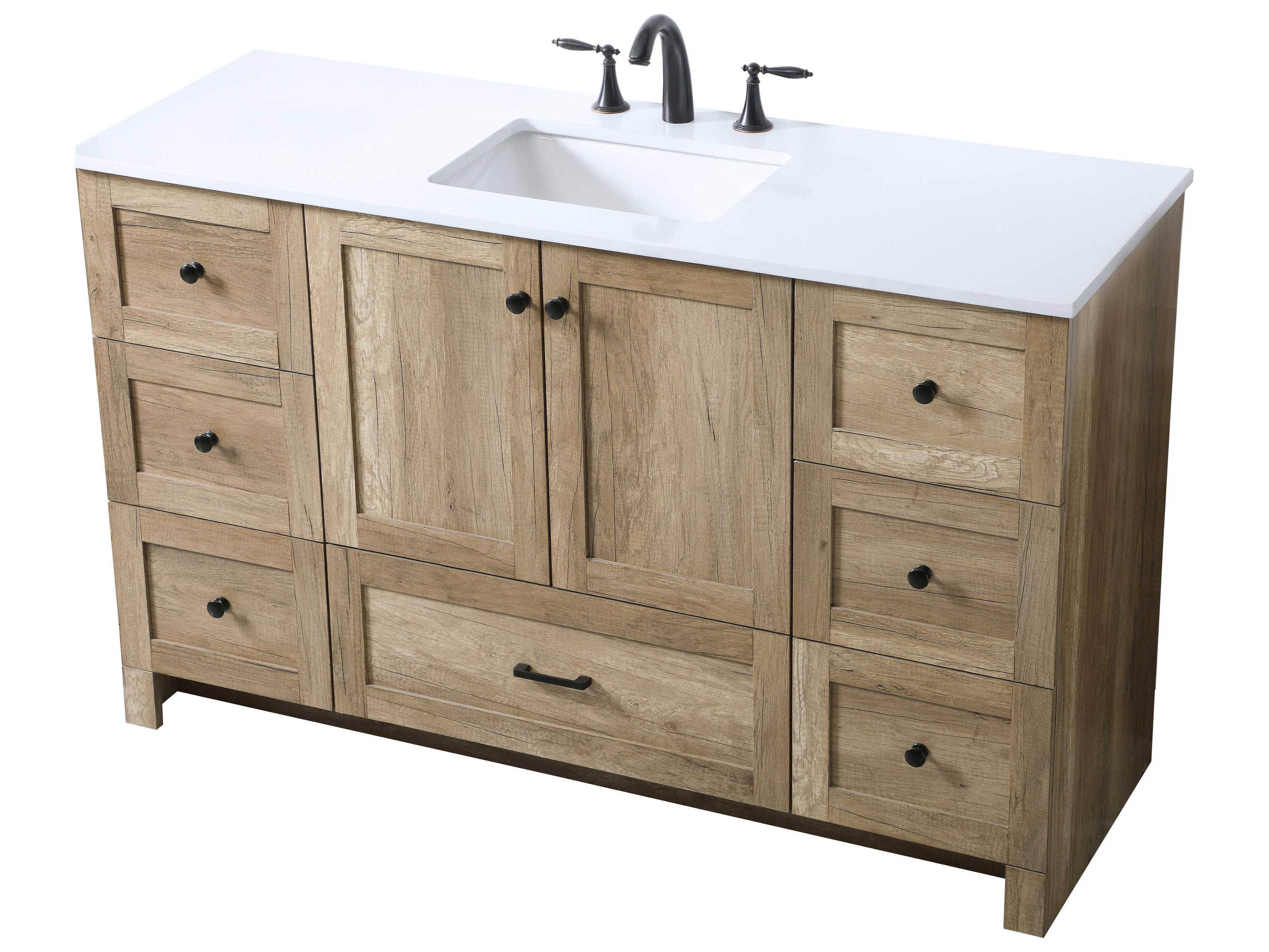 Elegant Lighting Soma Natural Oak Vanity