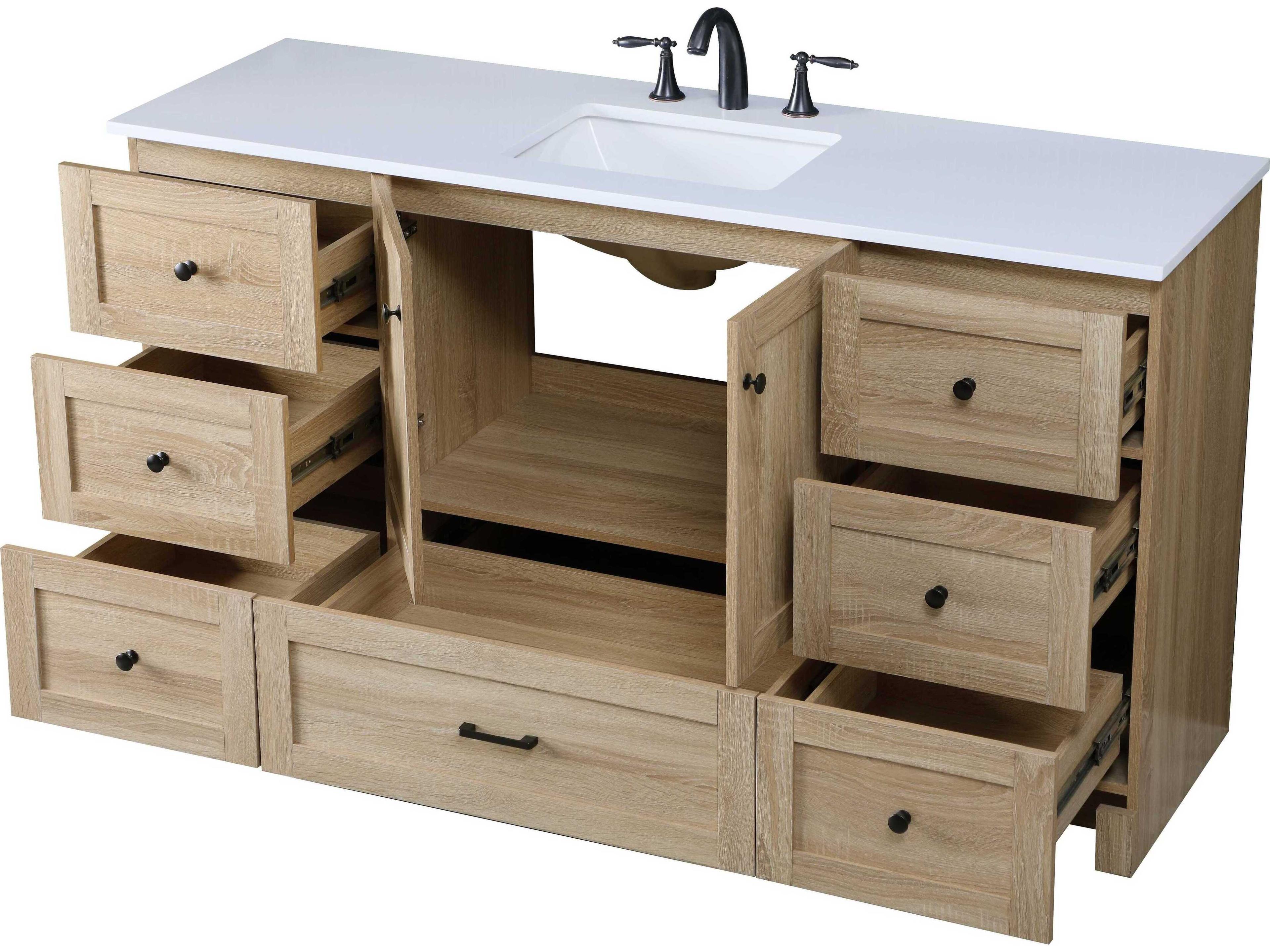 Elegant Lighting Soma 60" Mango Wood Vanity