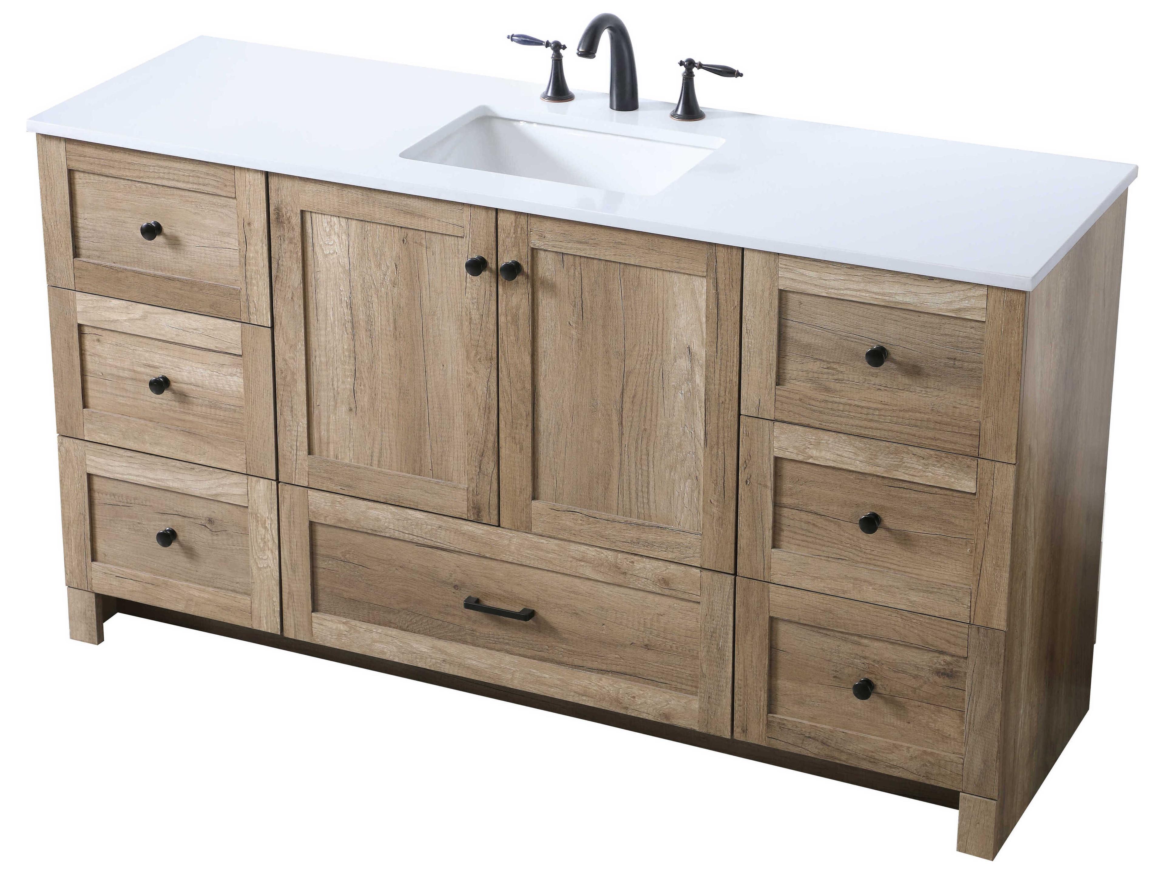 Elegant Lighting Soma Natural Oak Vanity
