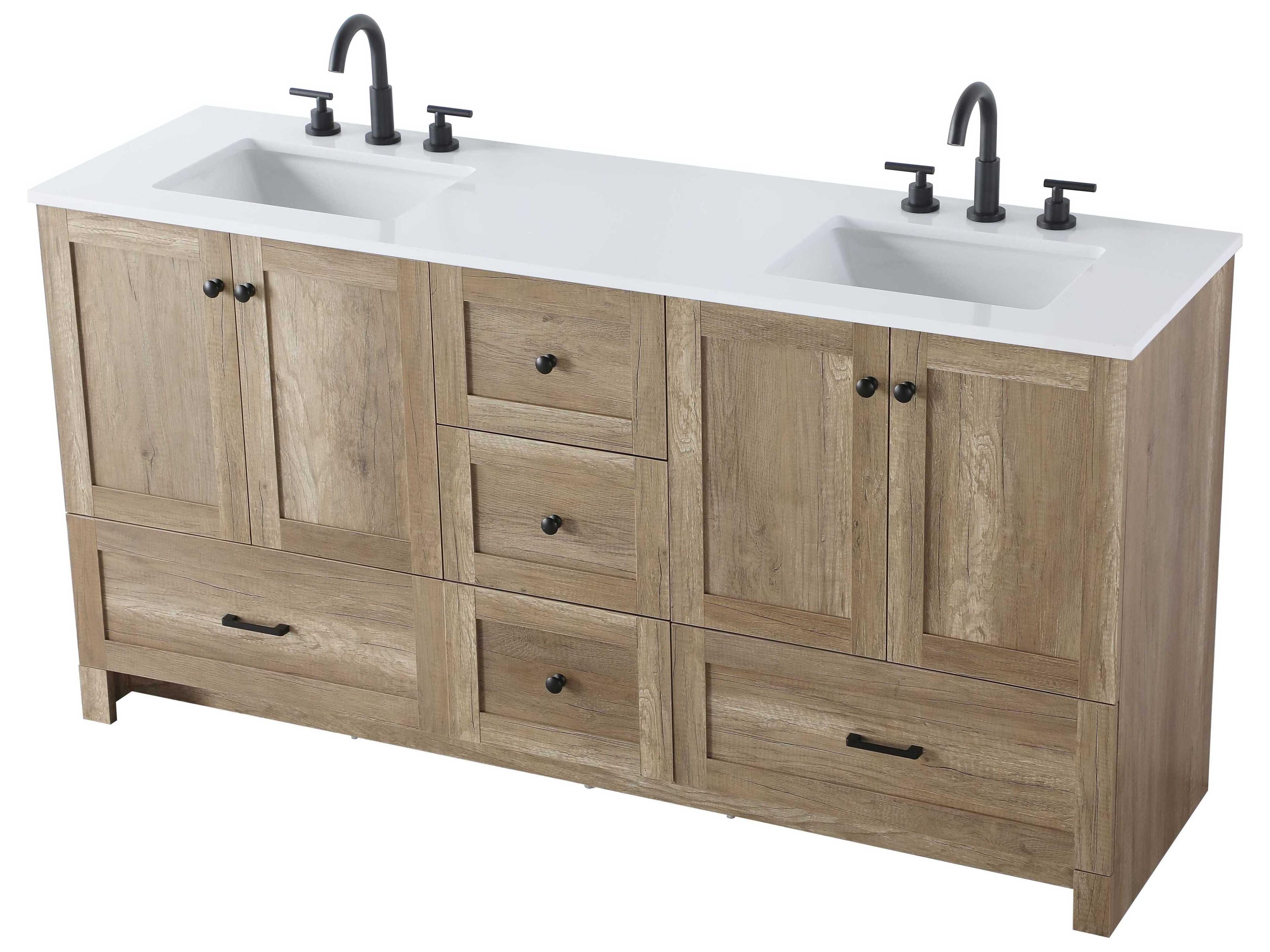 Elegant Lighting Soma Natural Oak Vanity