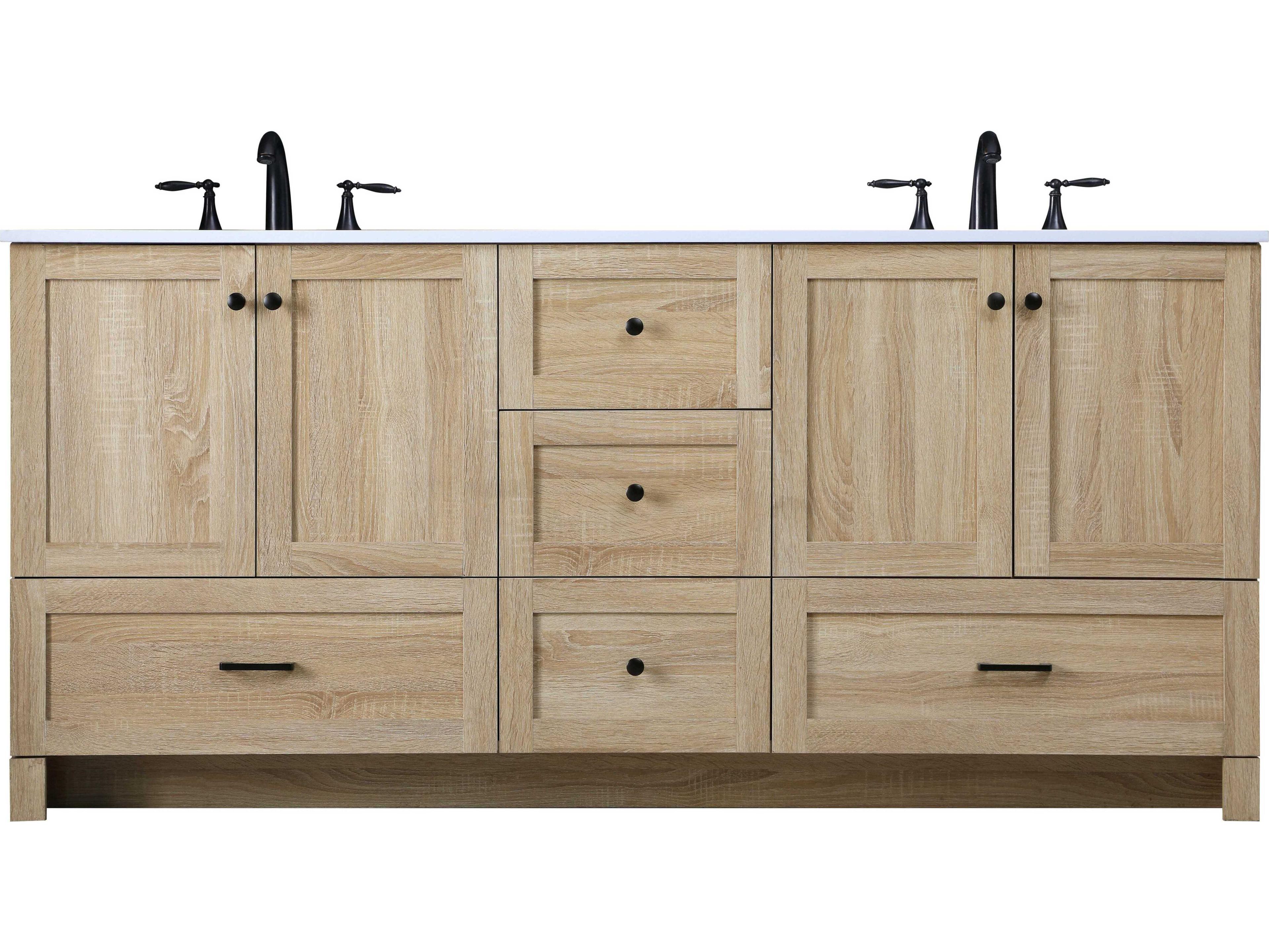 Elegant Lighting Soma 72" Mango Wood Vanity