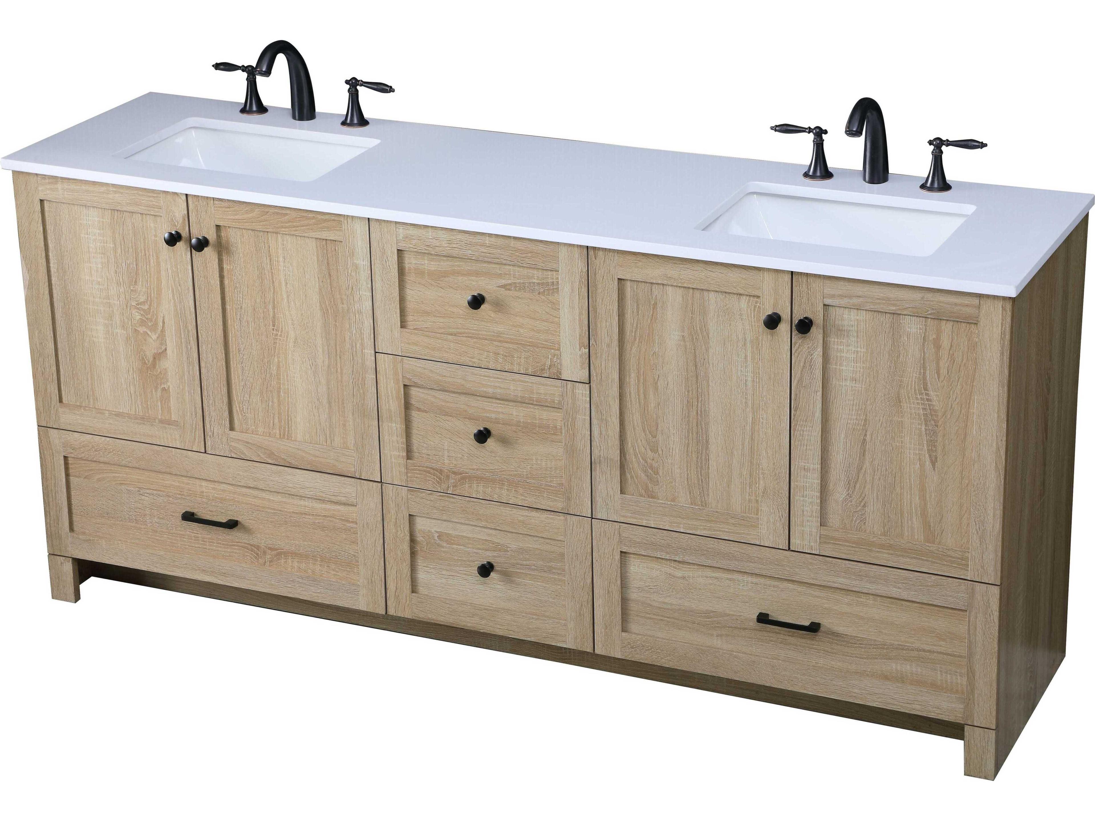 Elegant Lighting Soma 72" Mango Wood Vanity