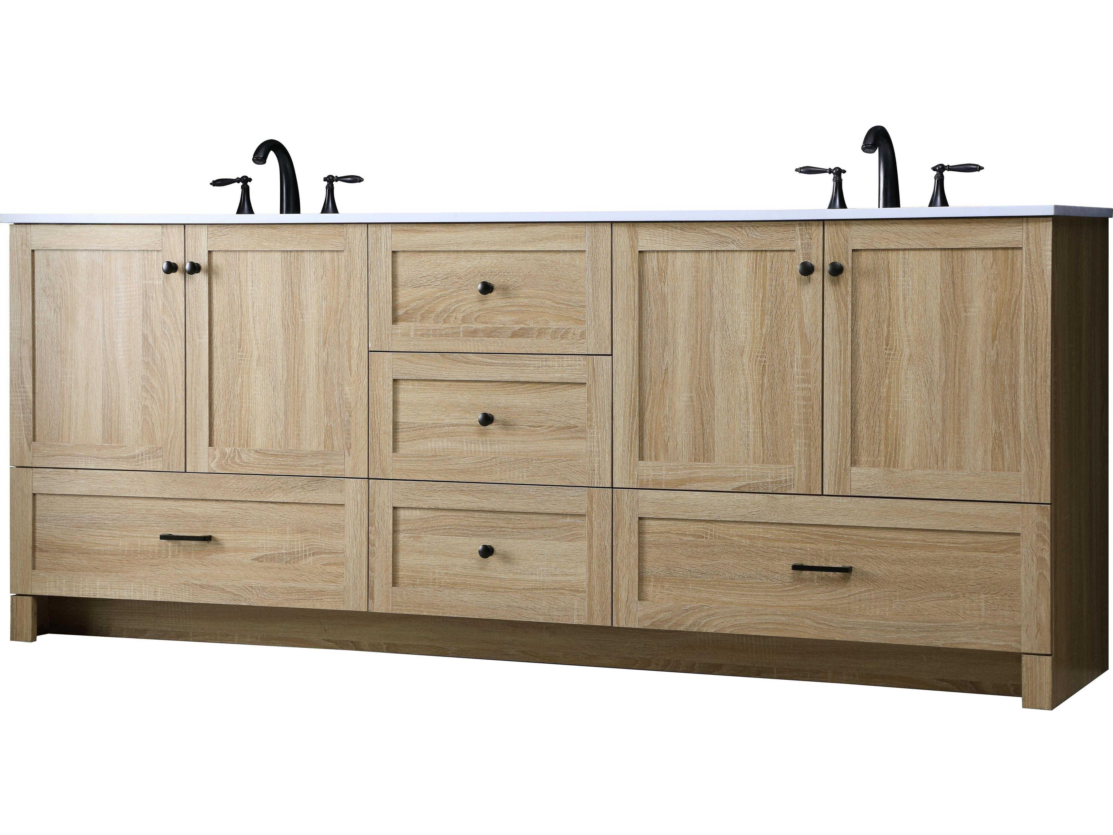 Elegant Lighting Soma 84" Mango Wood Vanity
