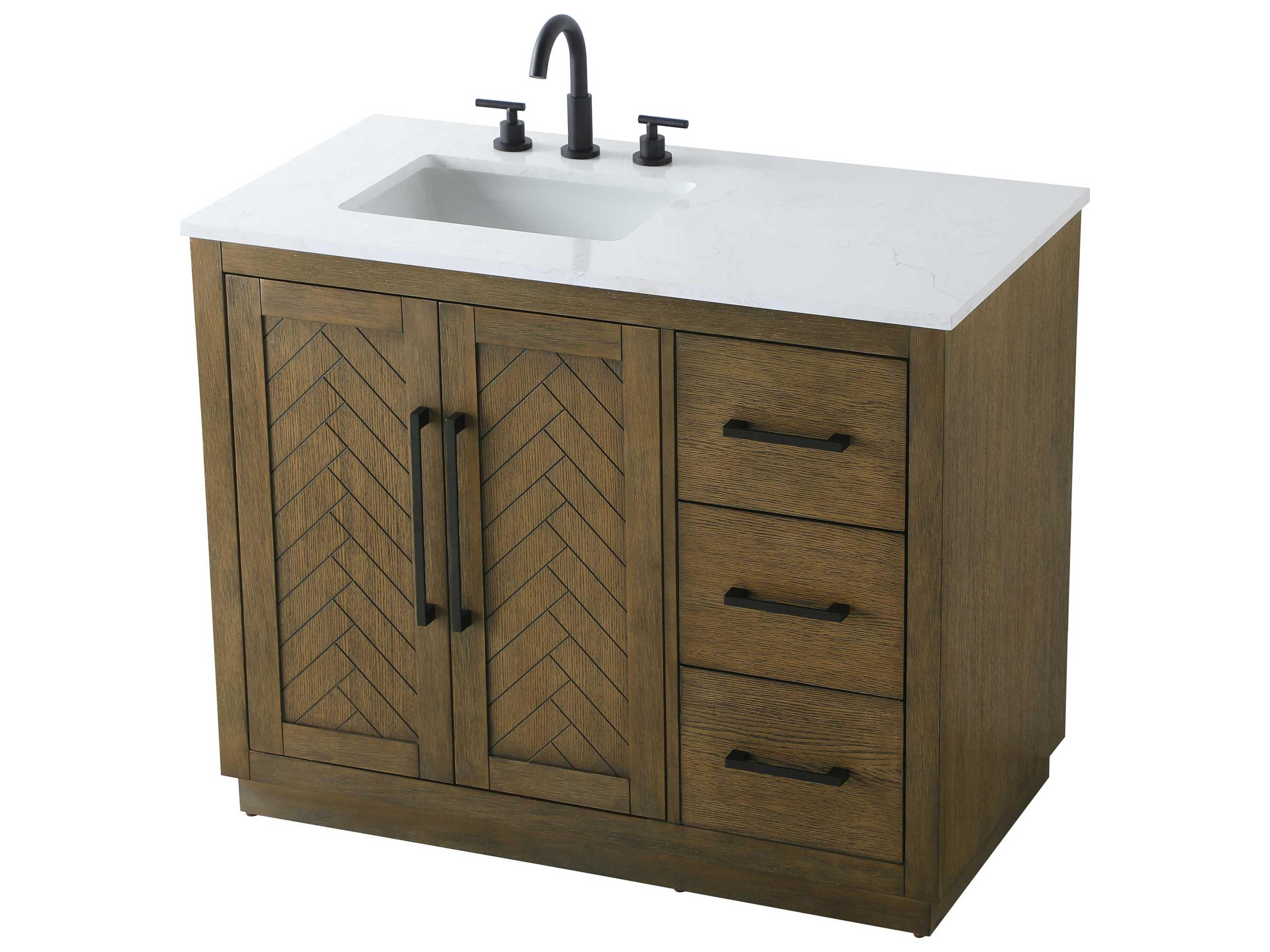 Elegant Lighting Chase Hazel Oak Vanity