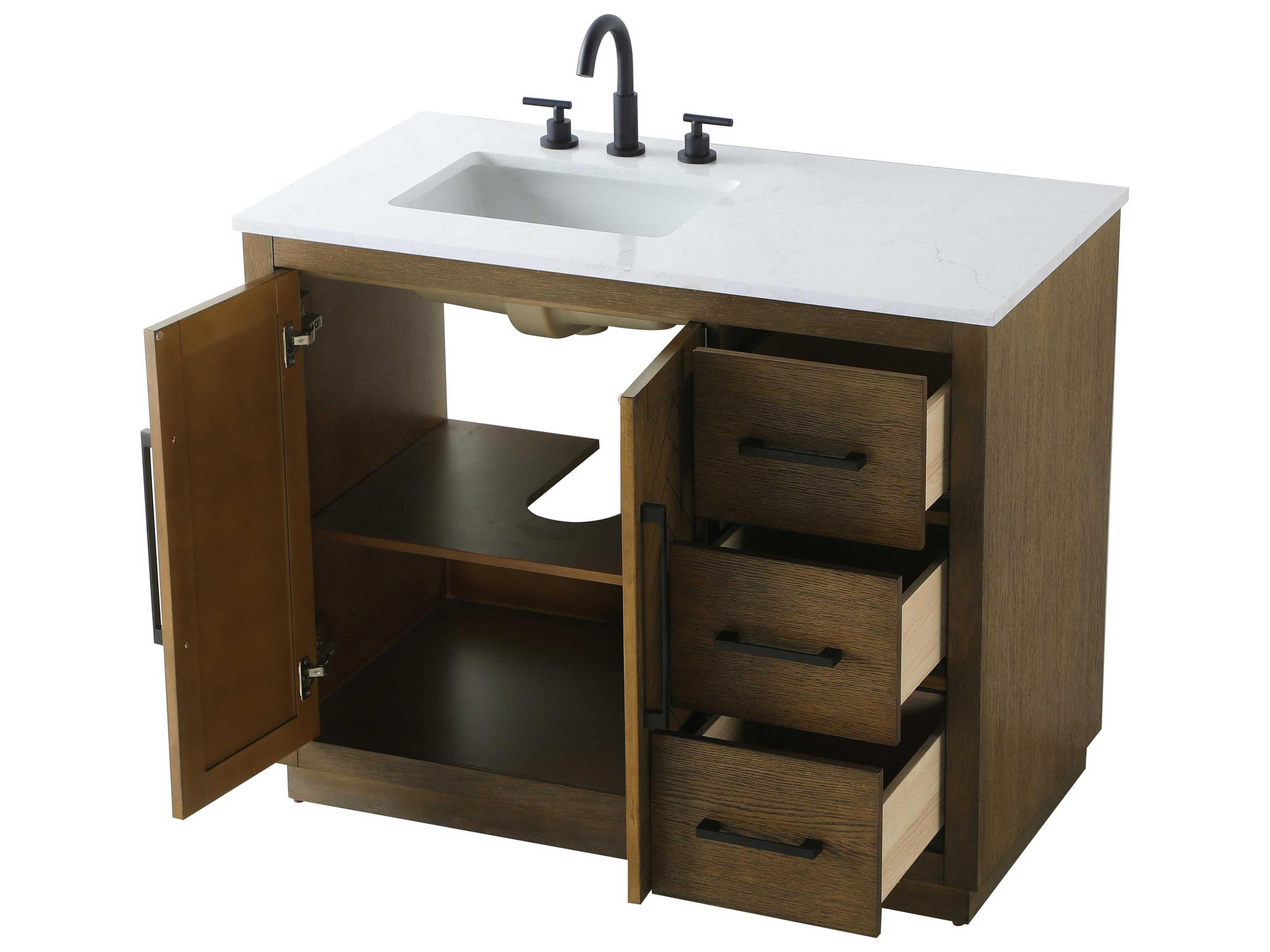 Elegant Lighting Chase Hazel Oak Vanity