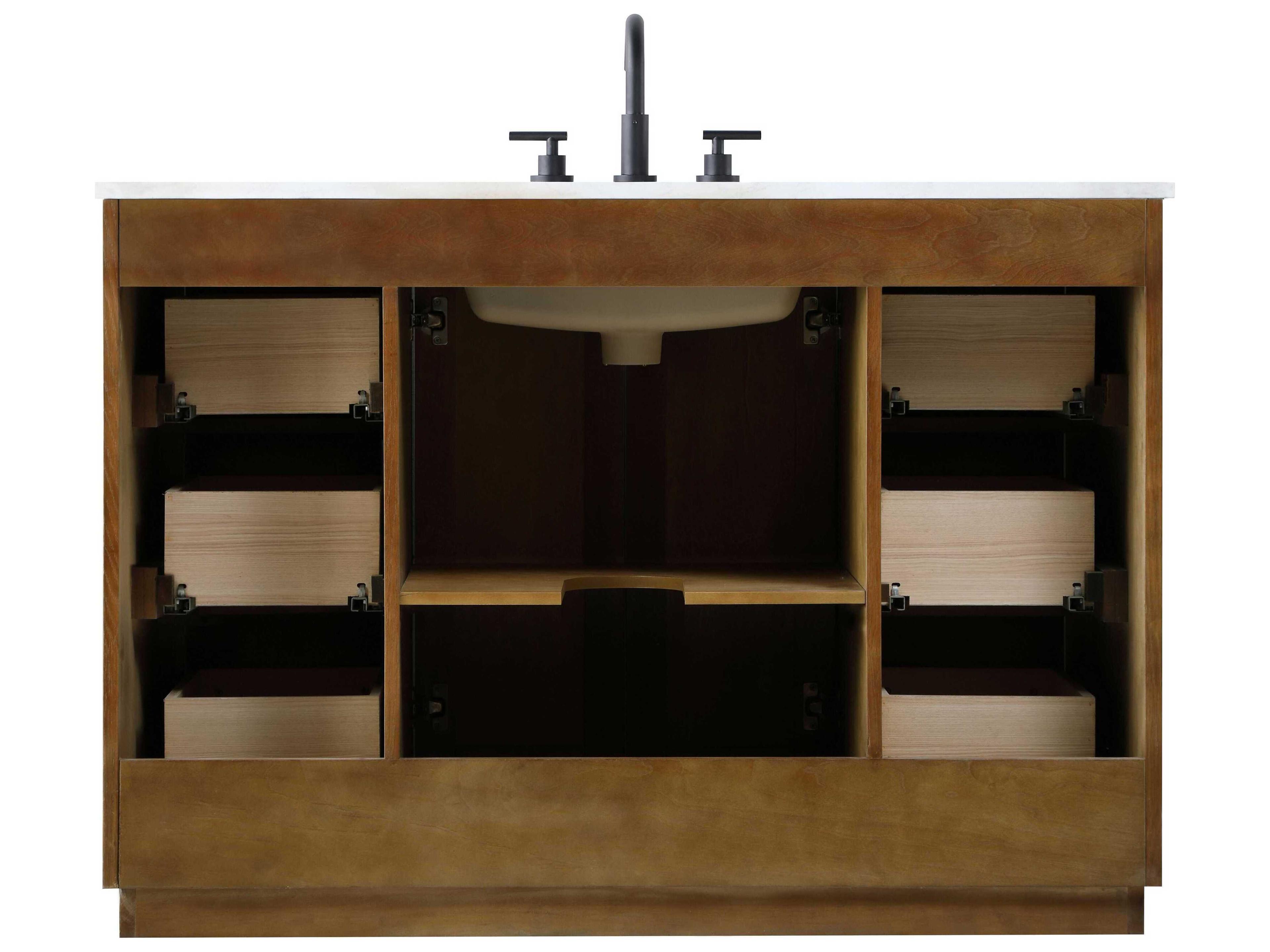 Elegant Lighting Chase Linen Oak Vanity