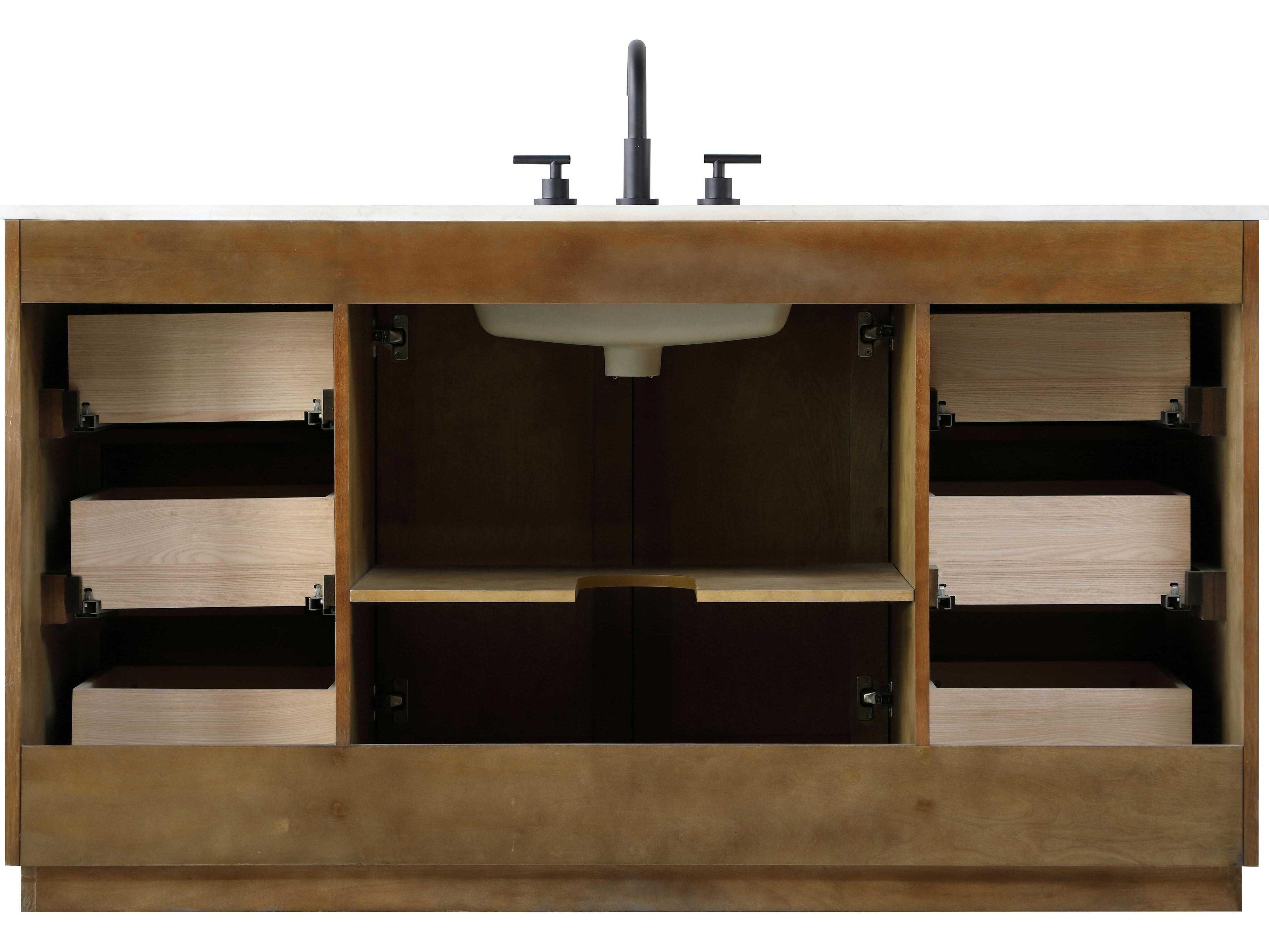 Elegant Lighting Chase Linen Oak Vanity