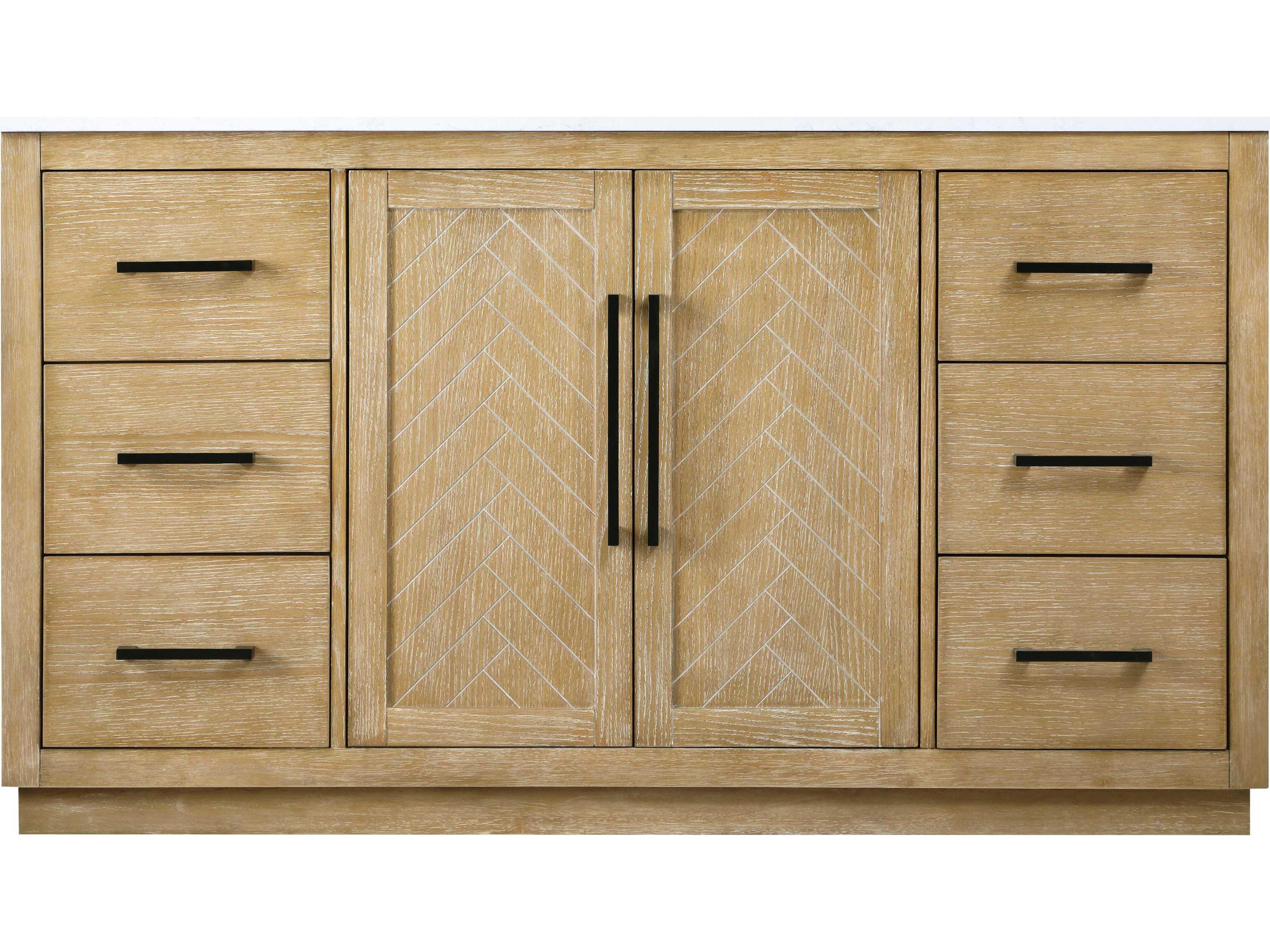 Elegant Lighting Chase Linen Oak Vanity
