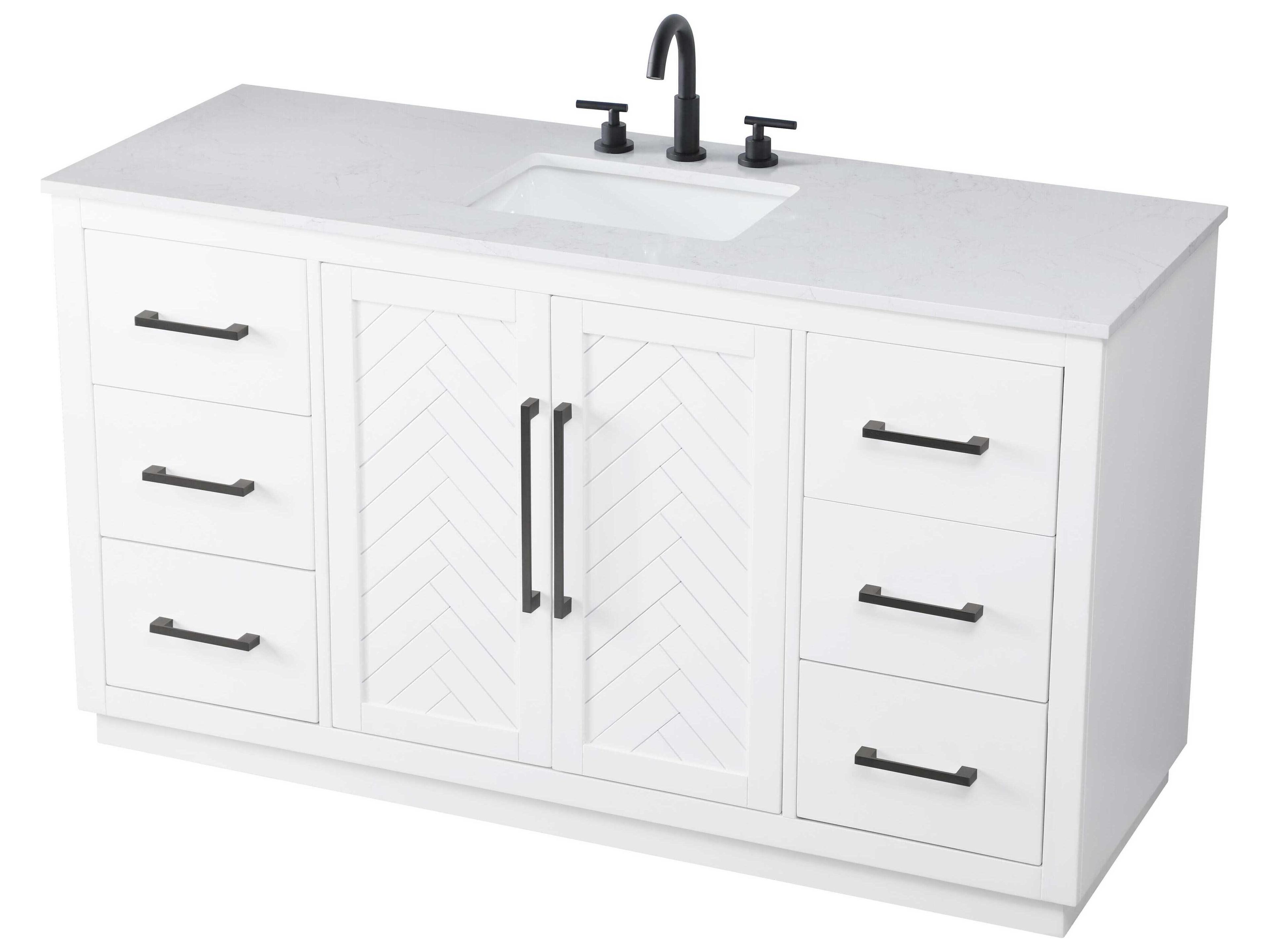 Elegant Lighting Chase White Vanity