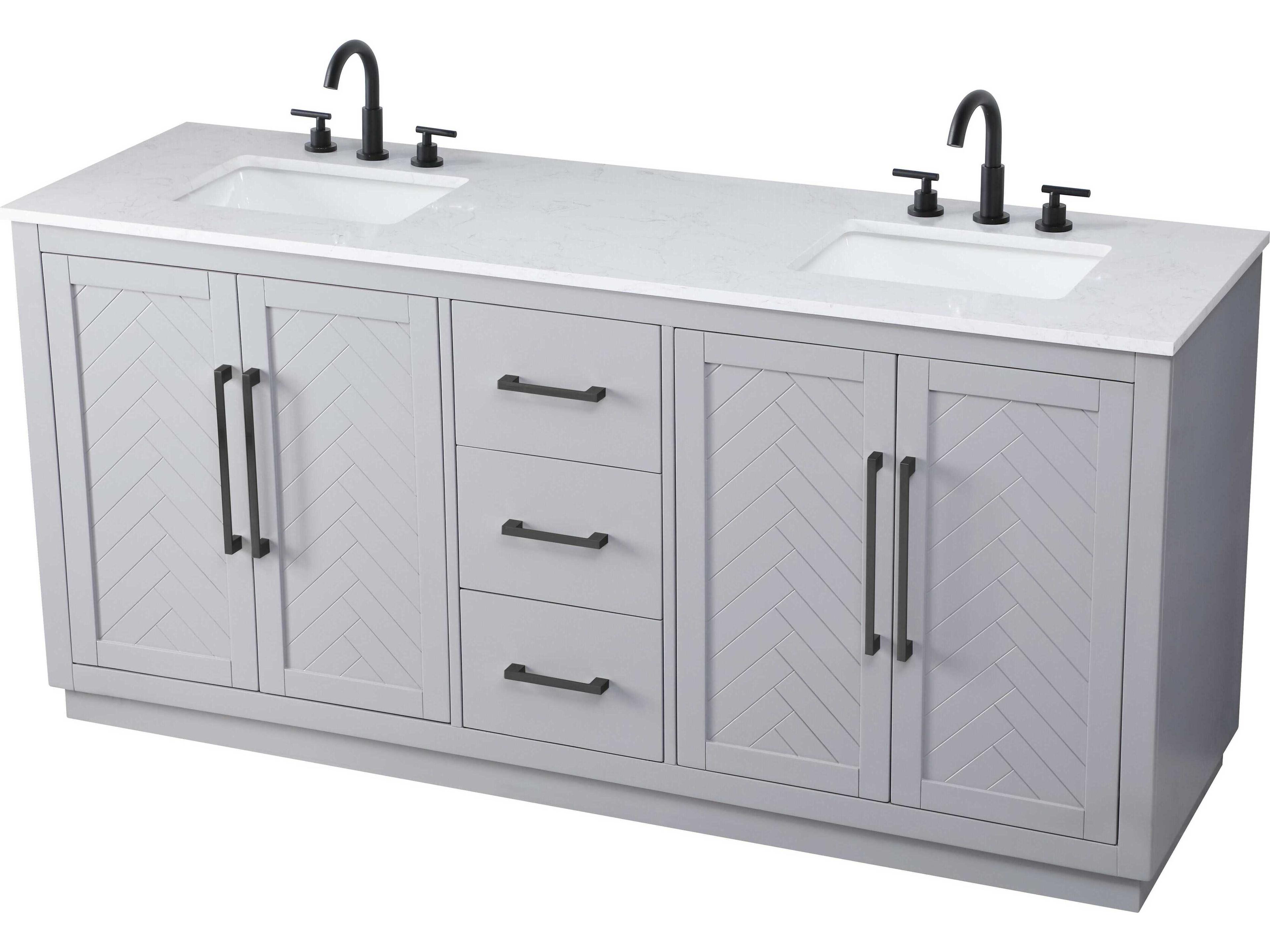 Elegant Lighting Chase Grey Vanity