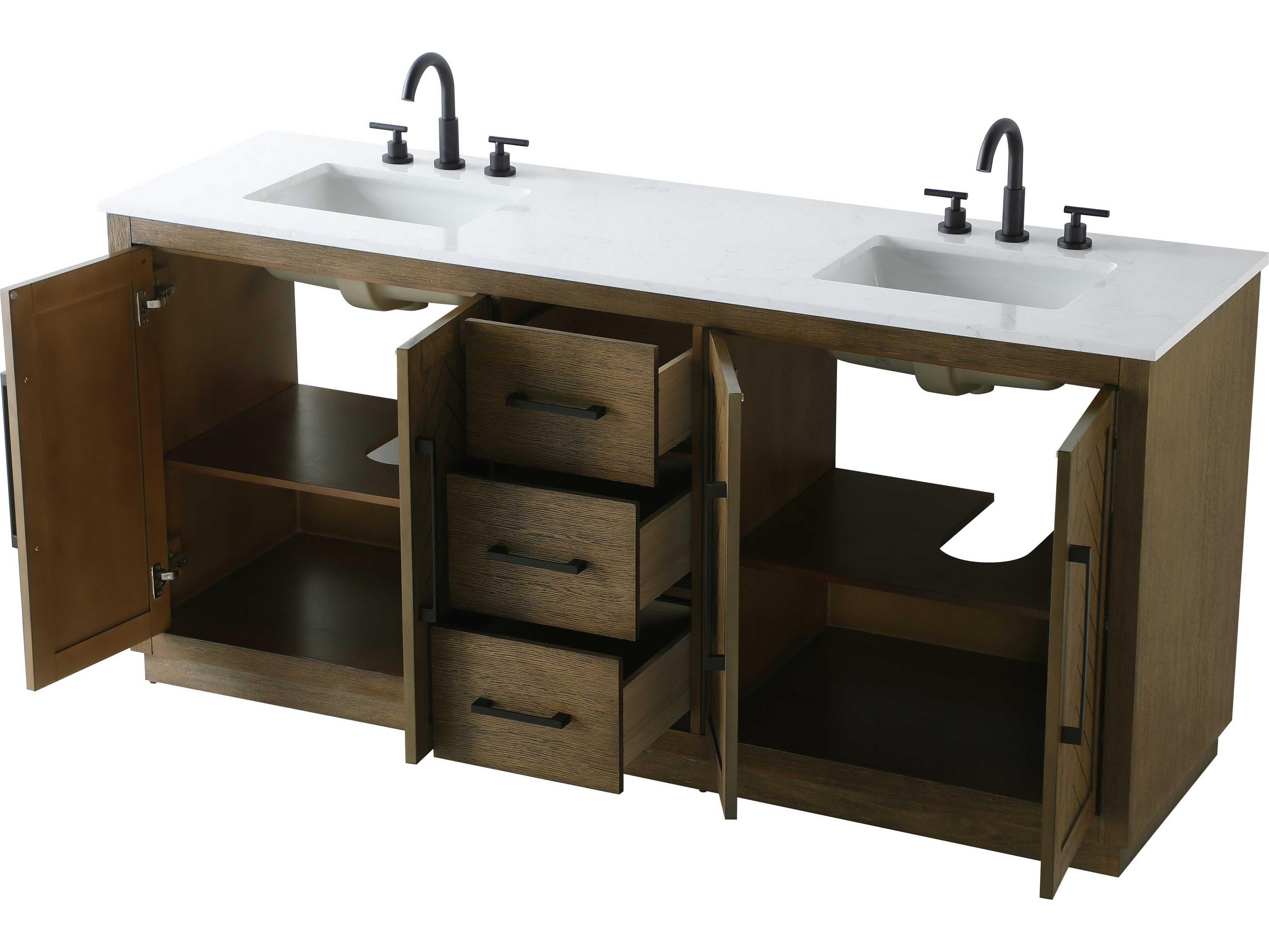 Elegant Lighting Chase Hazel Oak Vanity