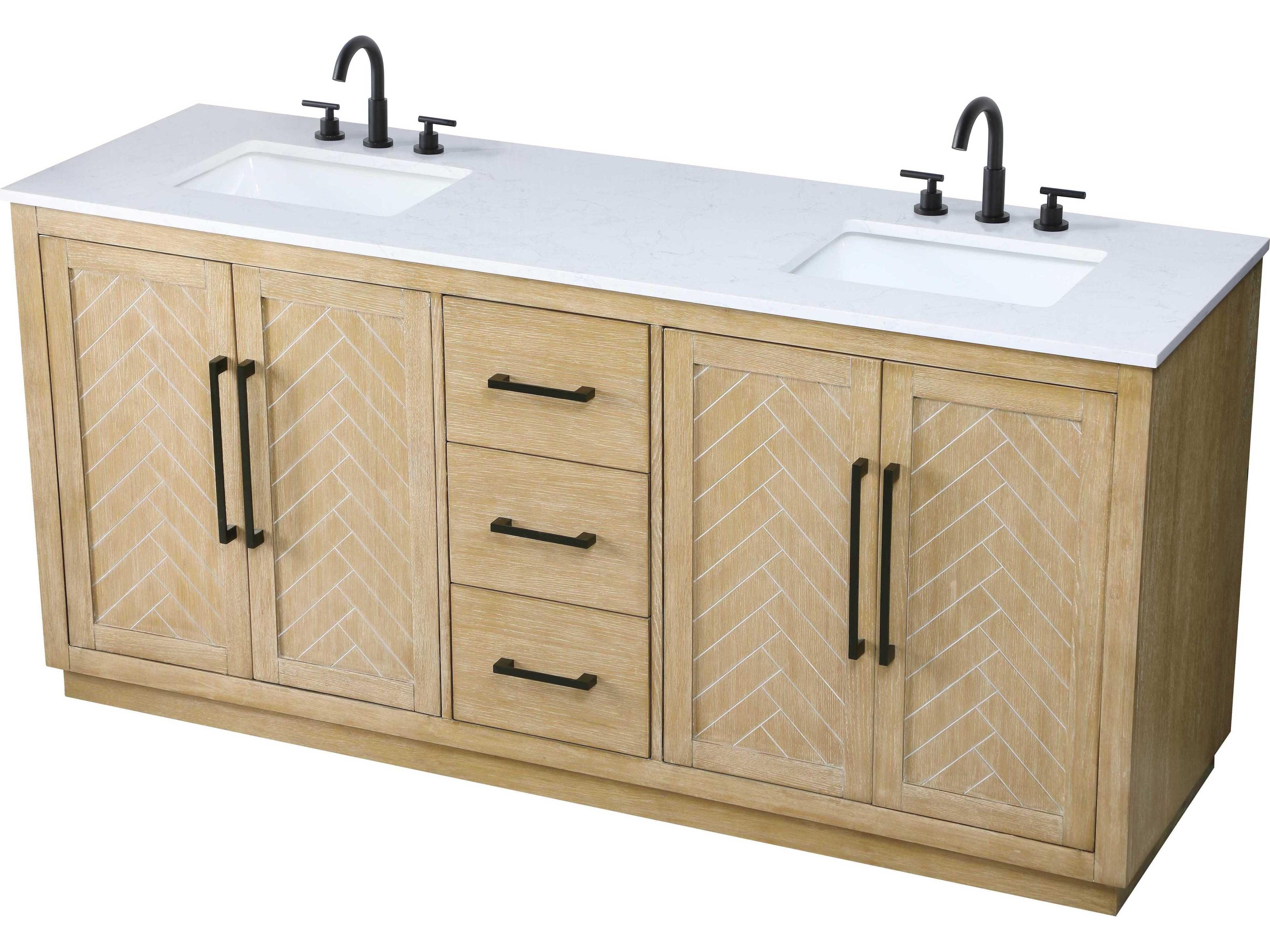 Elegant Lighting Chase Linen Oak Vanity