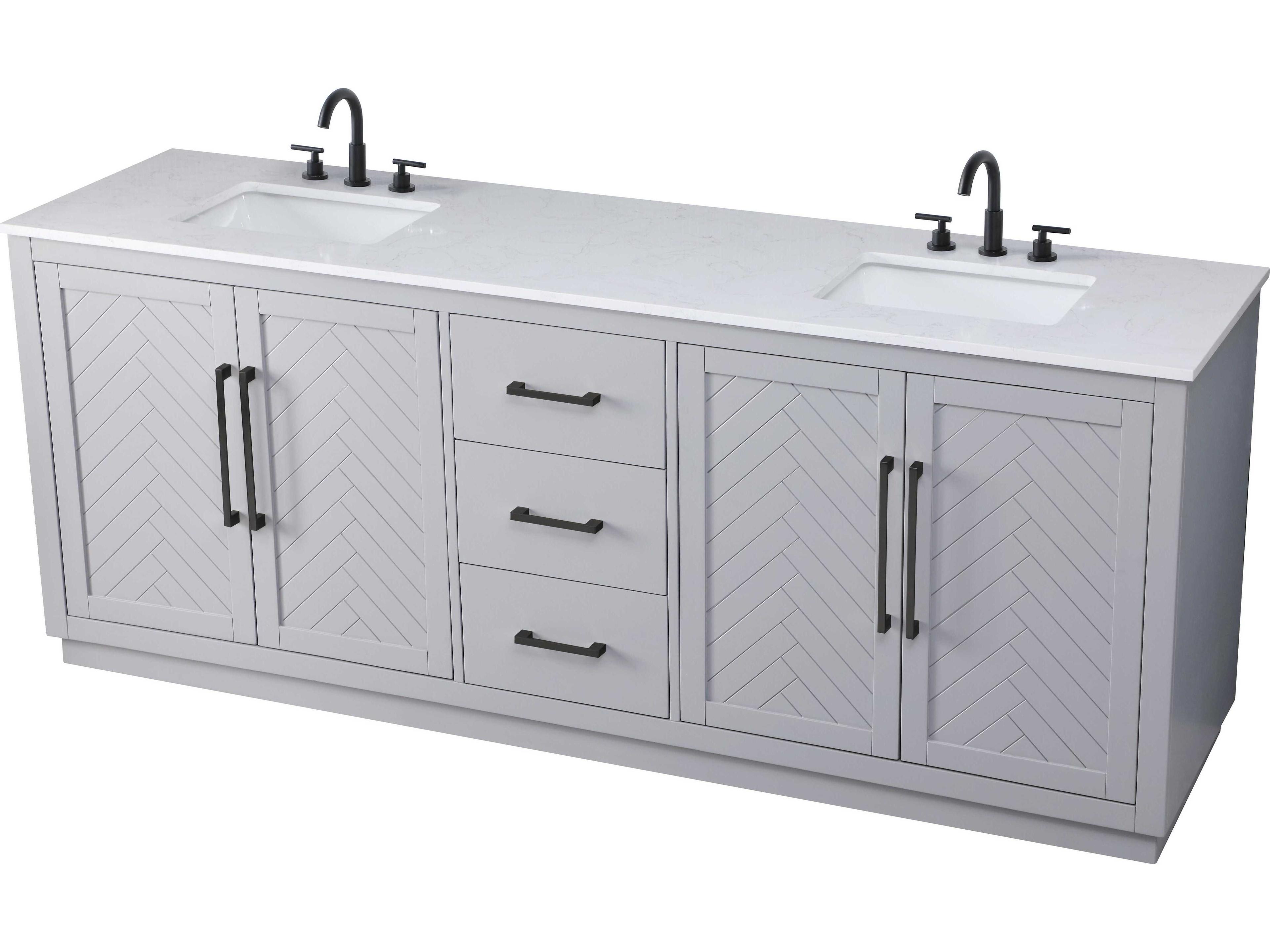 Elegant Lighting Chase Grey Vanity