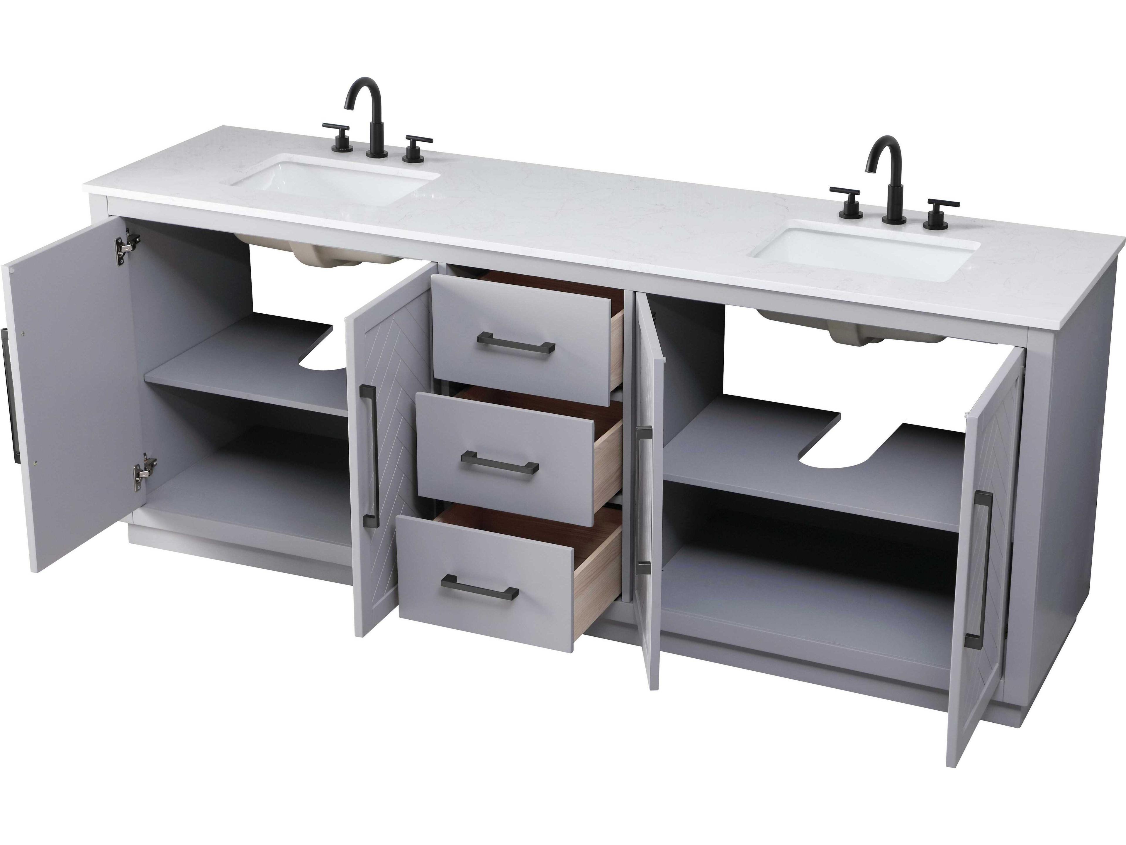 Elegant Lighting Chase Grey Vanity