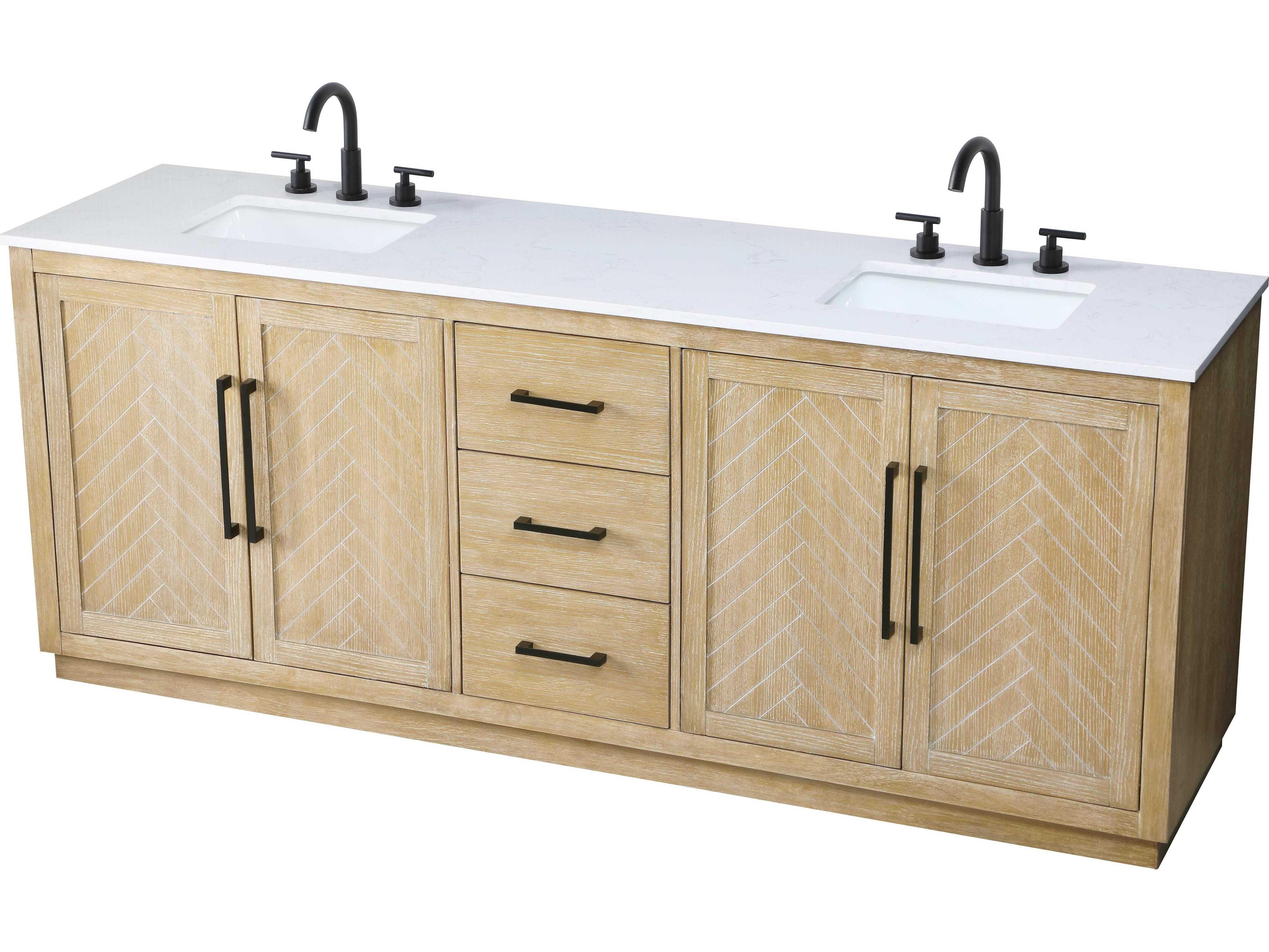Elegant Lighting Chase Linen Oak Vanity