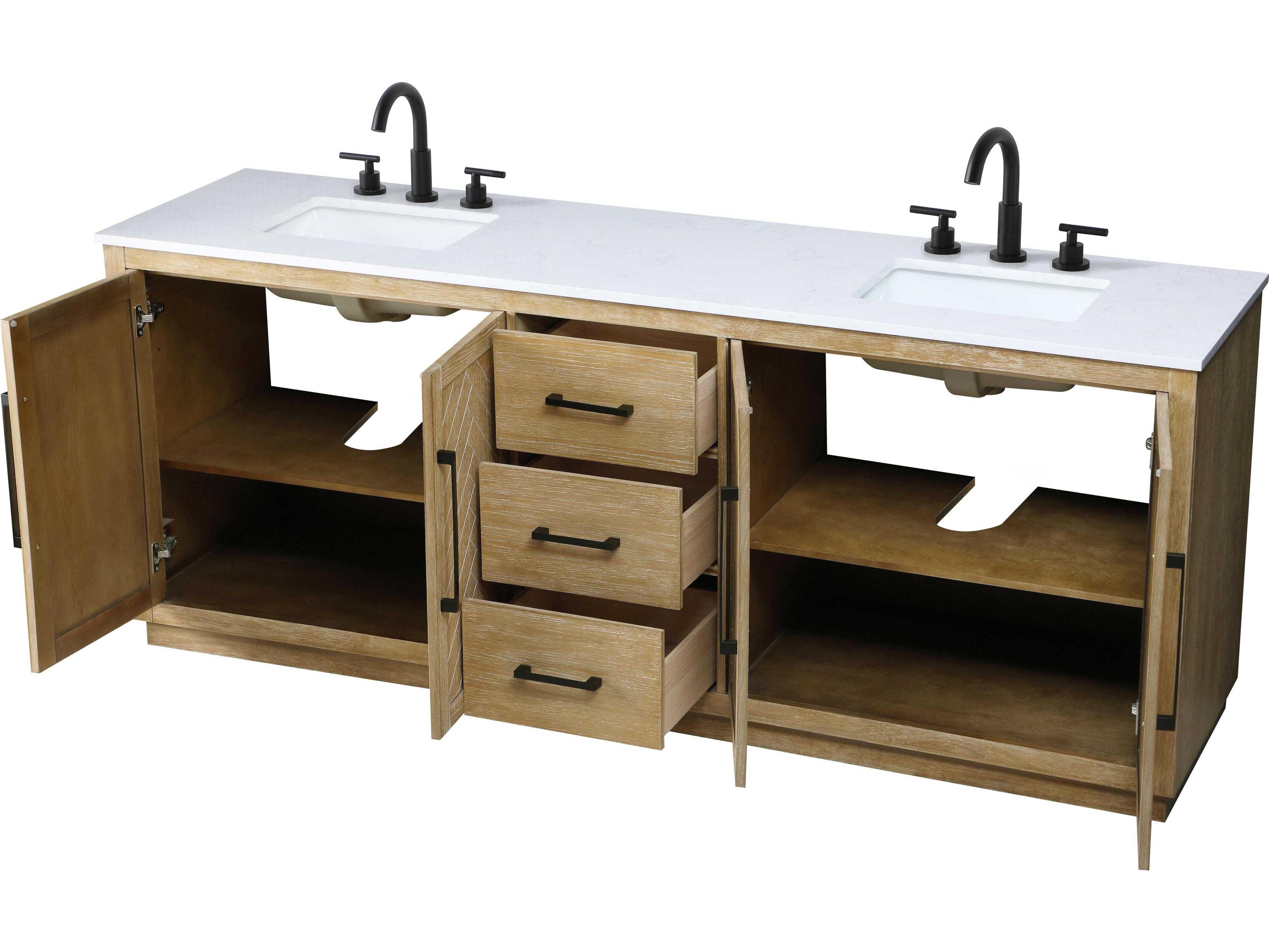 Elegant Lighting Chase Linen Oak Vanity