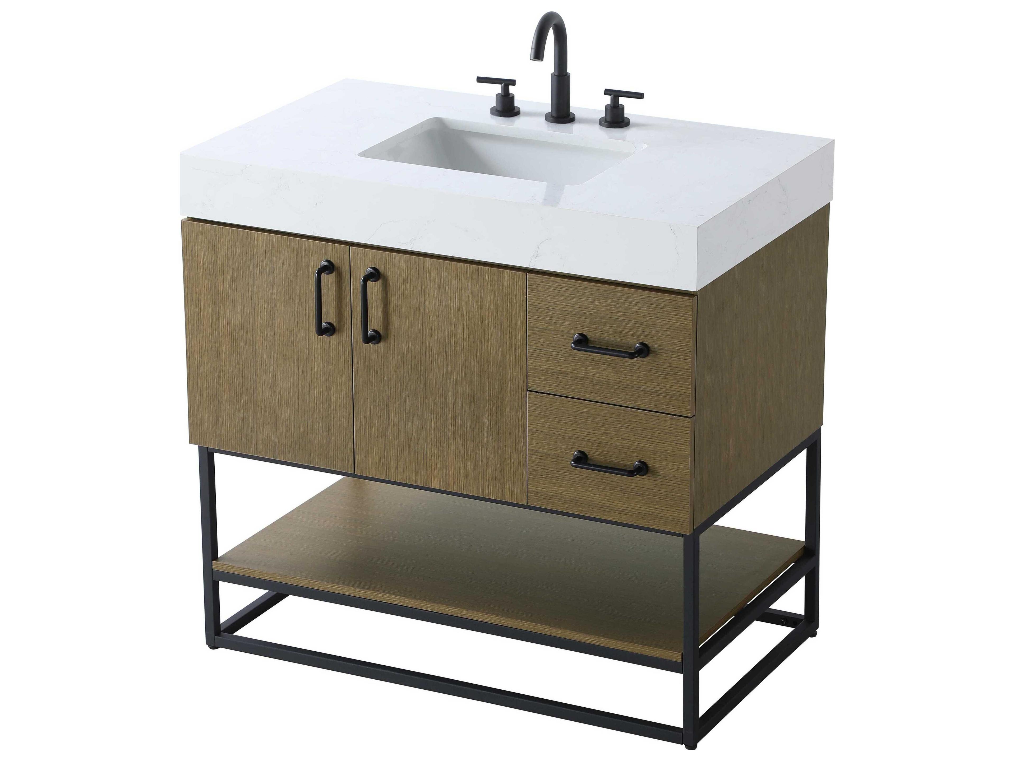 Elegant Lighting Caroline Chestnut Brown Vanity