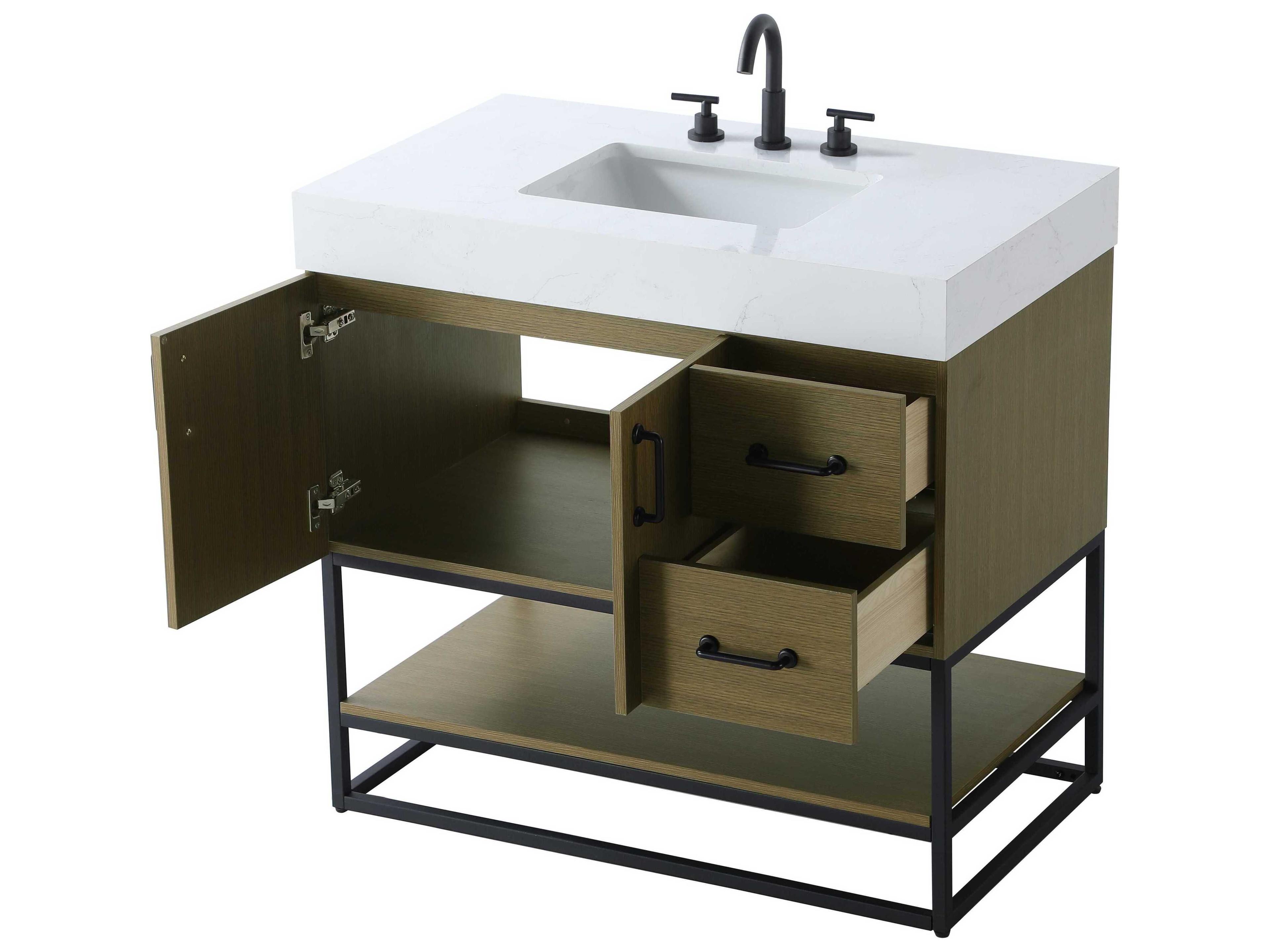 Elegant Lighting Caroline Chestnut Brown Vanity