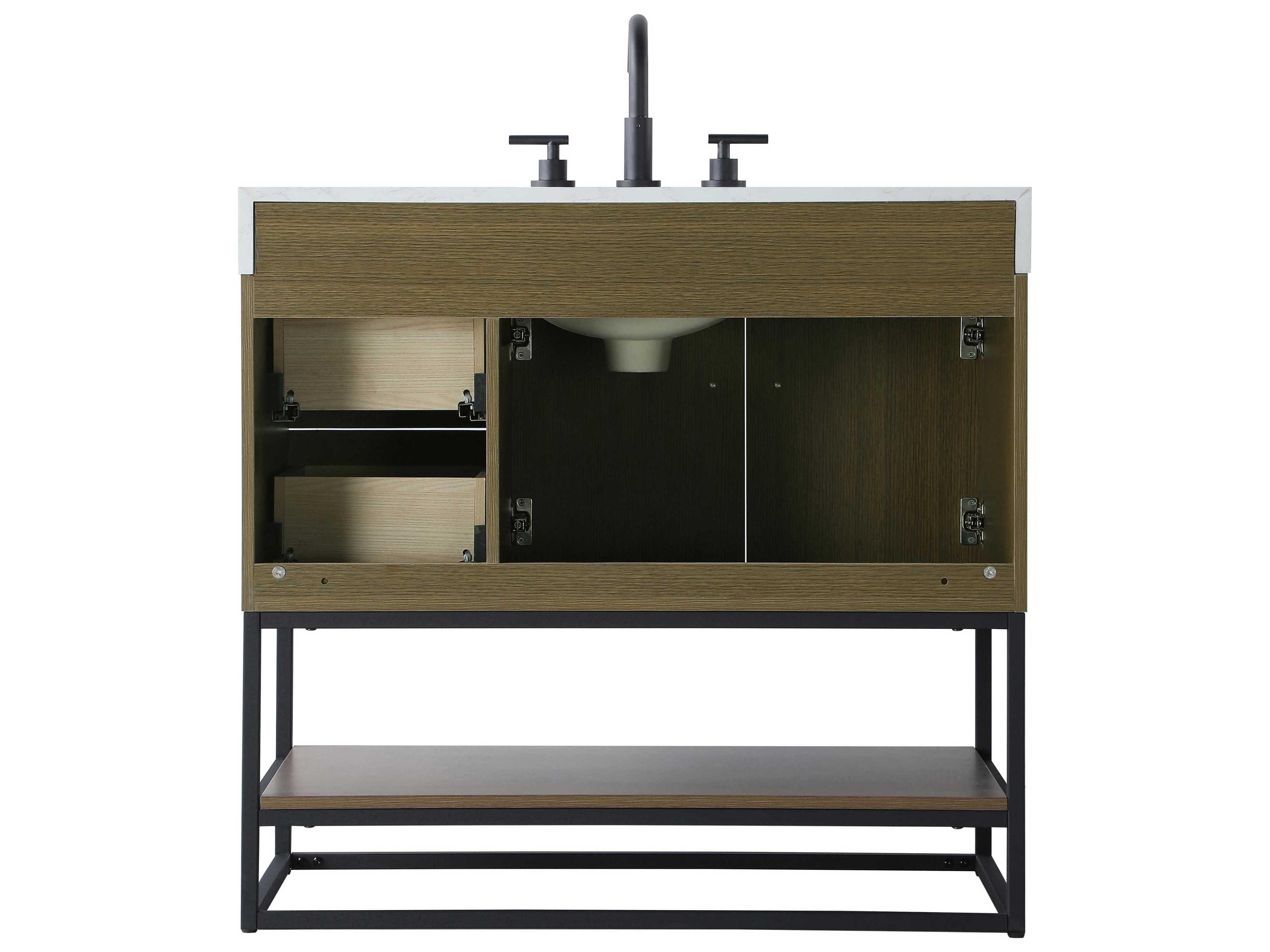 Elegant Lighting Caroline Chestnut Brown Vanity