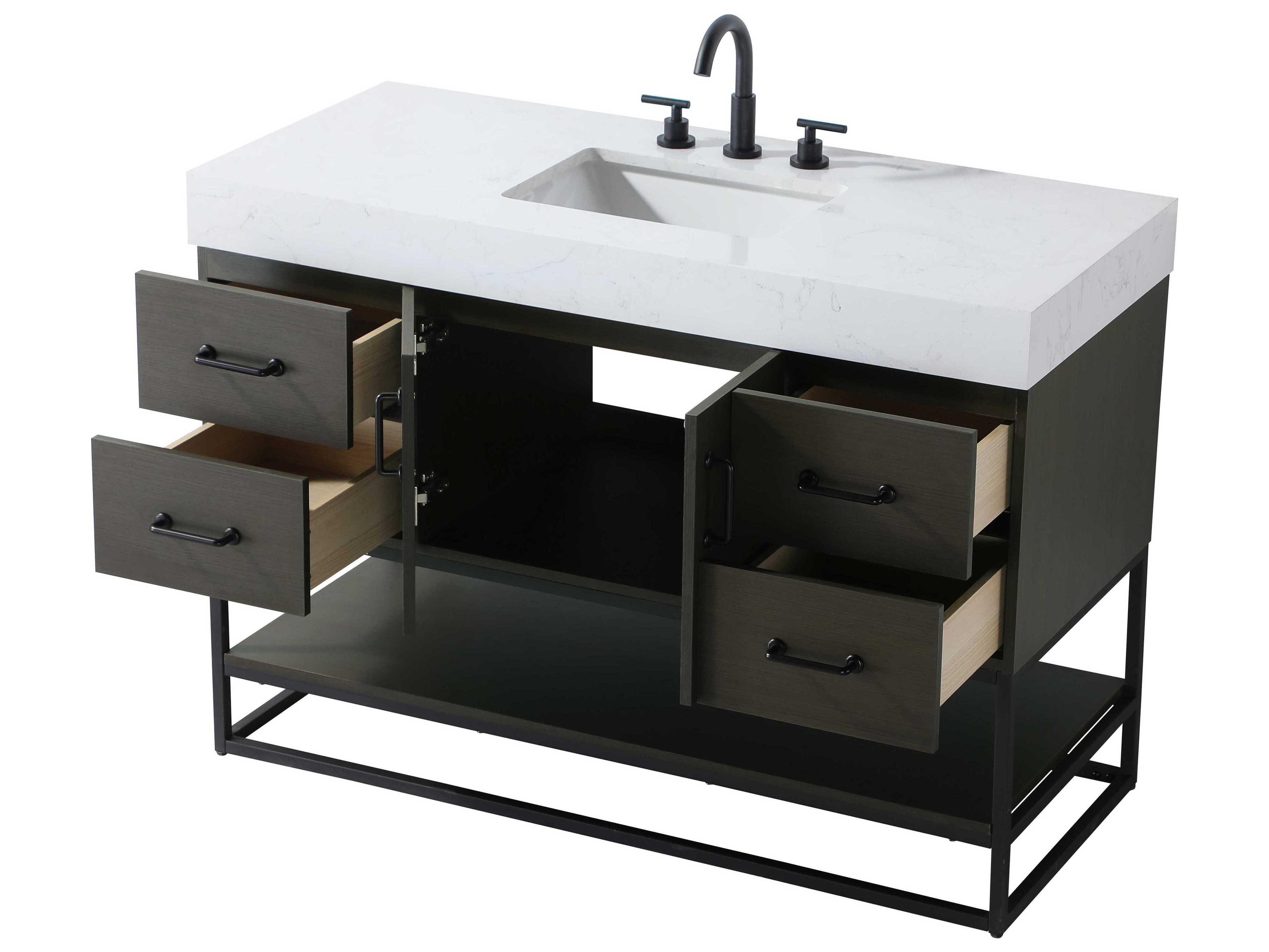 Elegant Lighting Caroline Mocha Brown Vanity