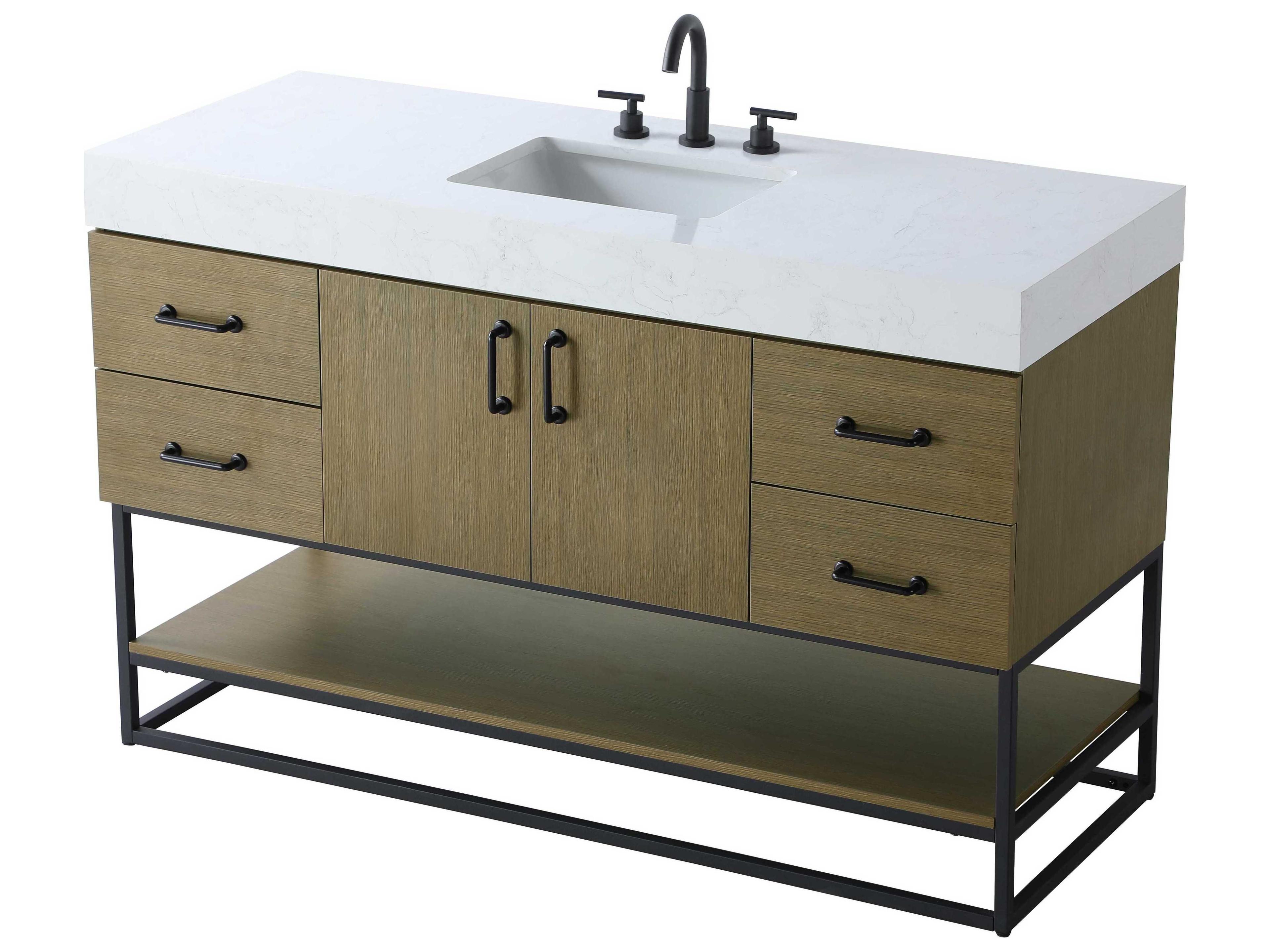 Elegant Lighting Caroline Chestnut Brown Vanity