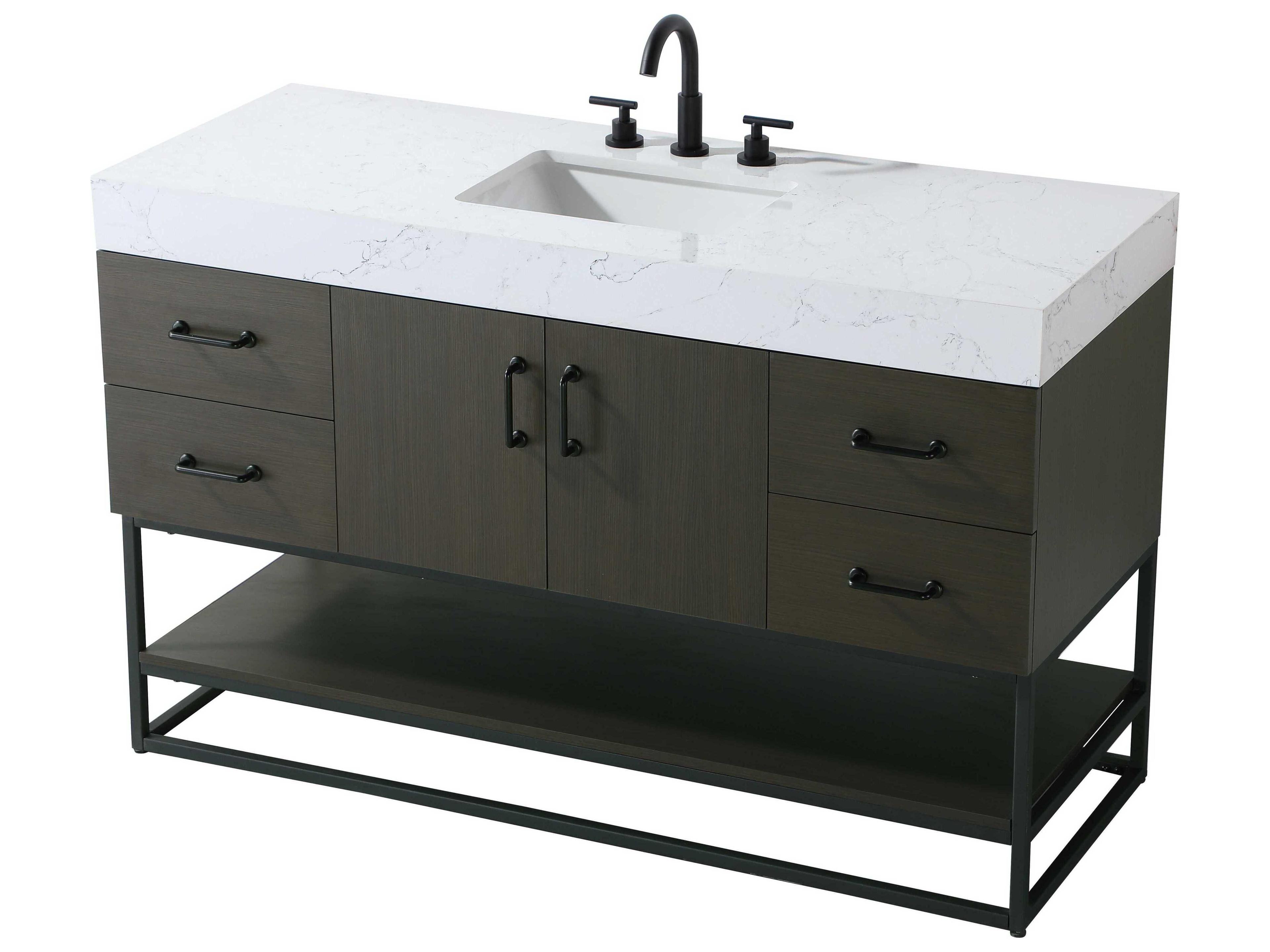 Elegant Lighting Caroline Mocha Brown Vanity