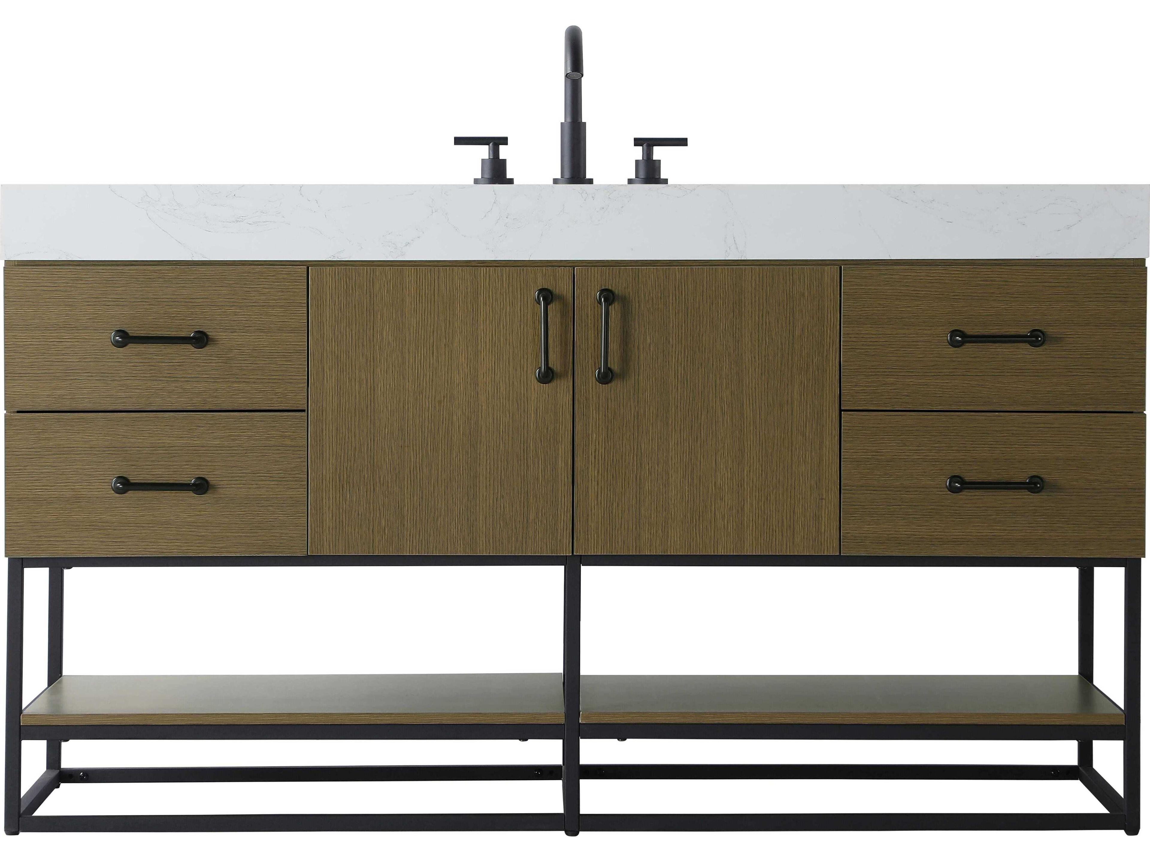 Elegant Lighting Caroline Chestnut Brown Vanity