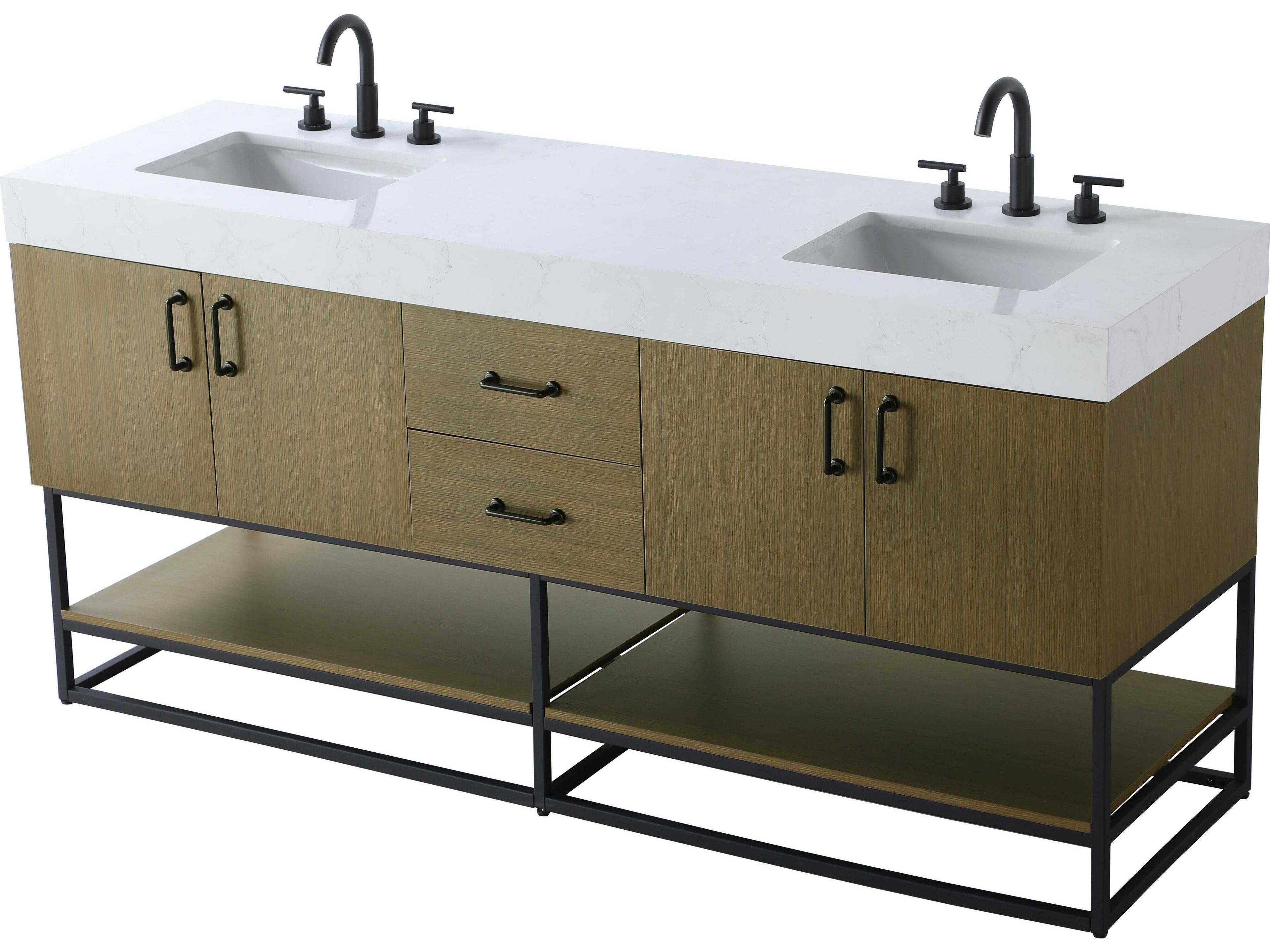 Elegant Lighting Caroline Chestnut Brown Vanity