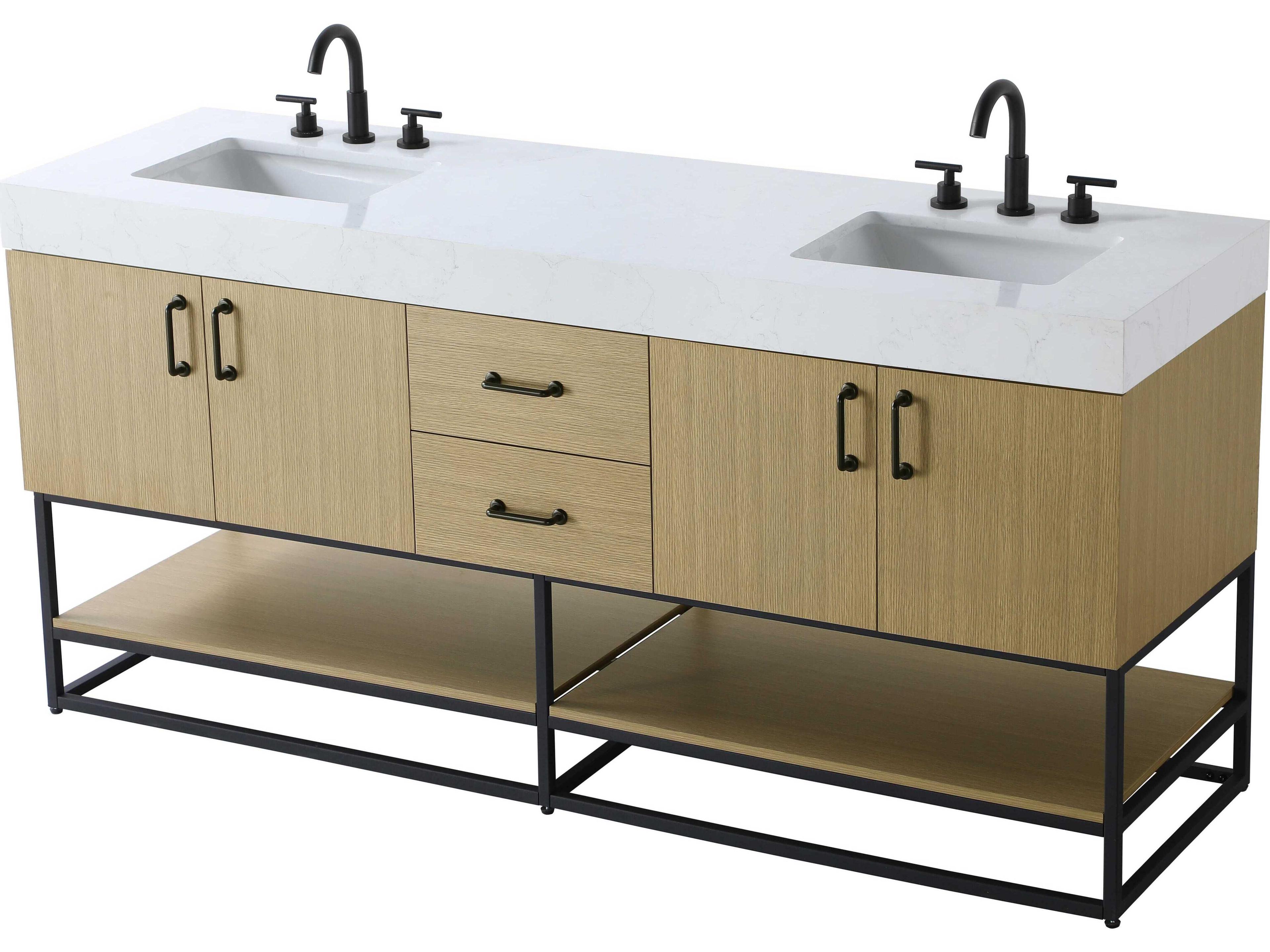 Elegant Lighting Caroline Honey Brown Vanity