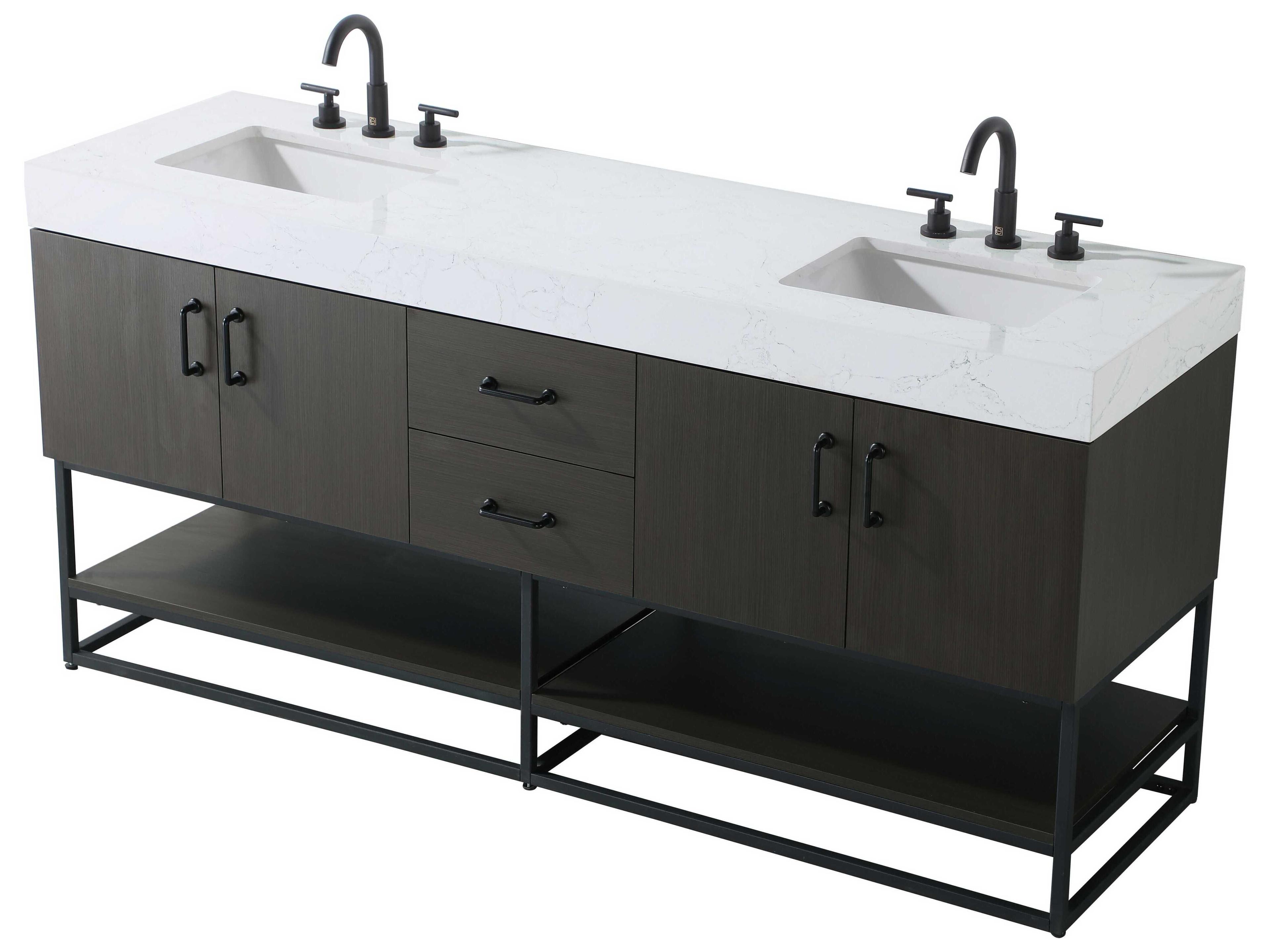 Elegant Lighting Caroline Mocha Brown Vanity