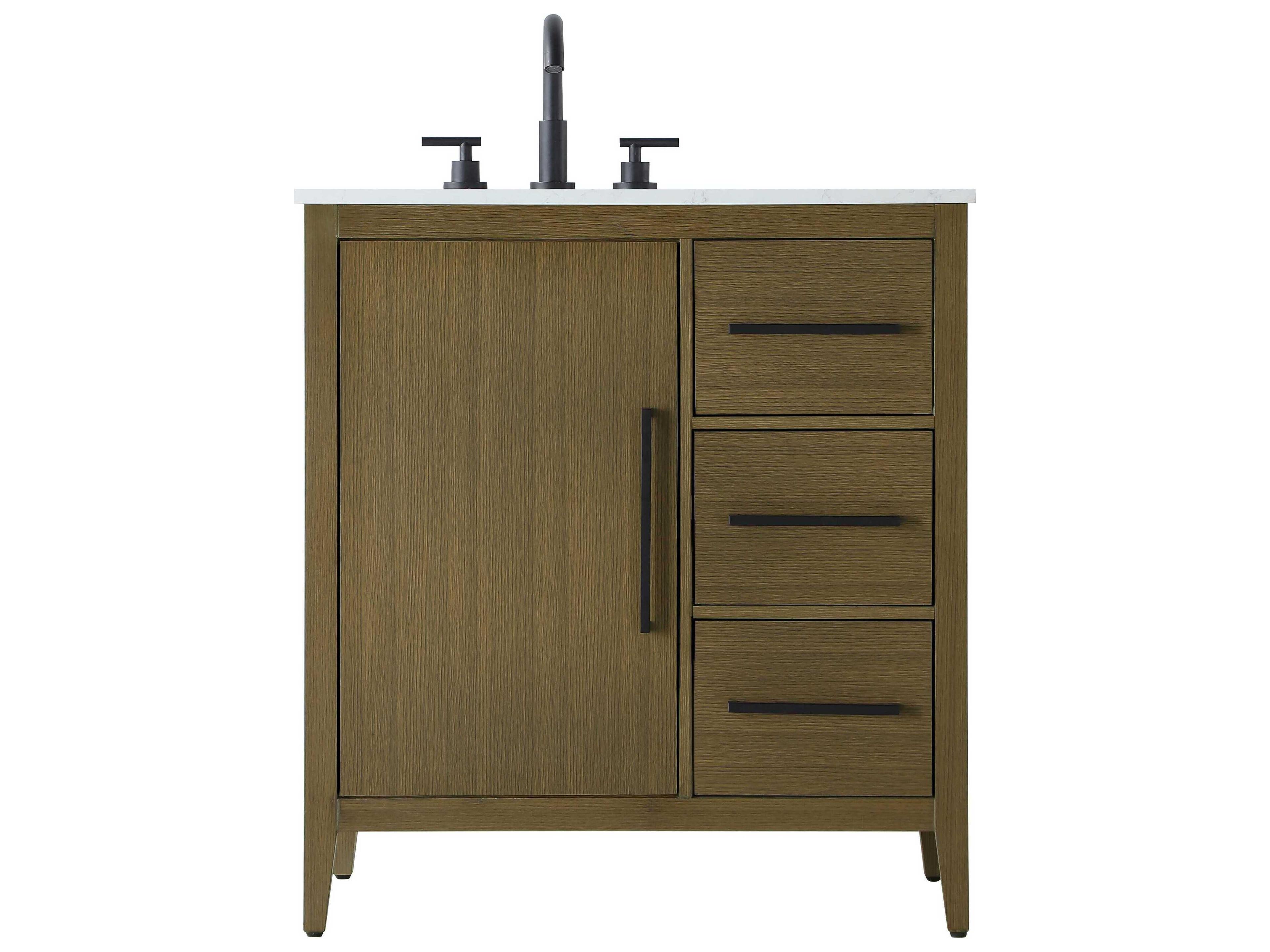 Elegant Lighting Millie Chestnut Brown Vanity