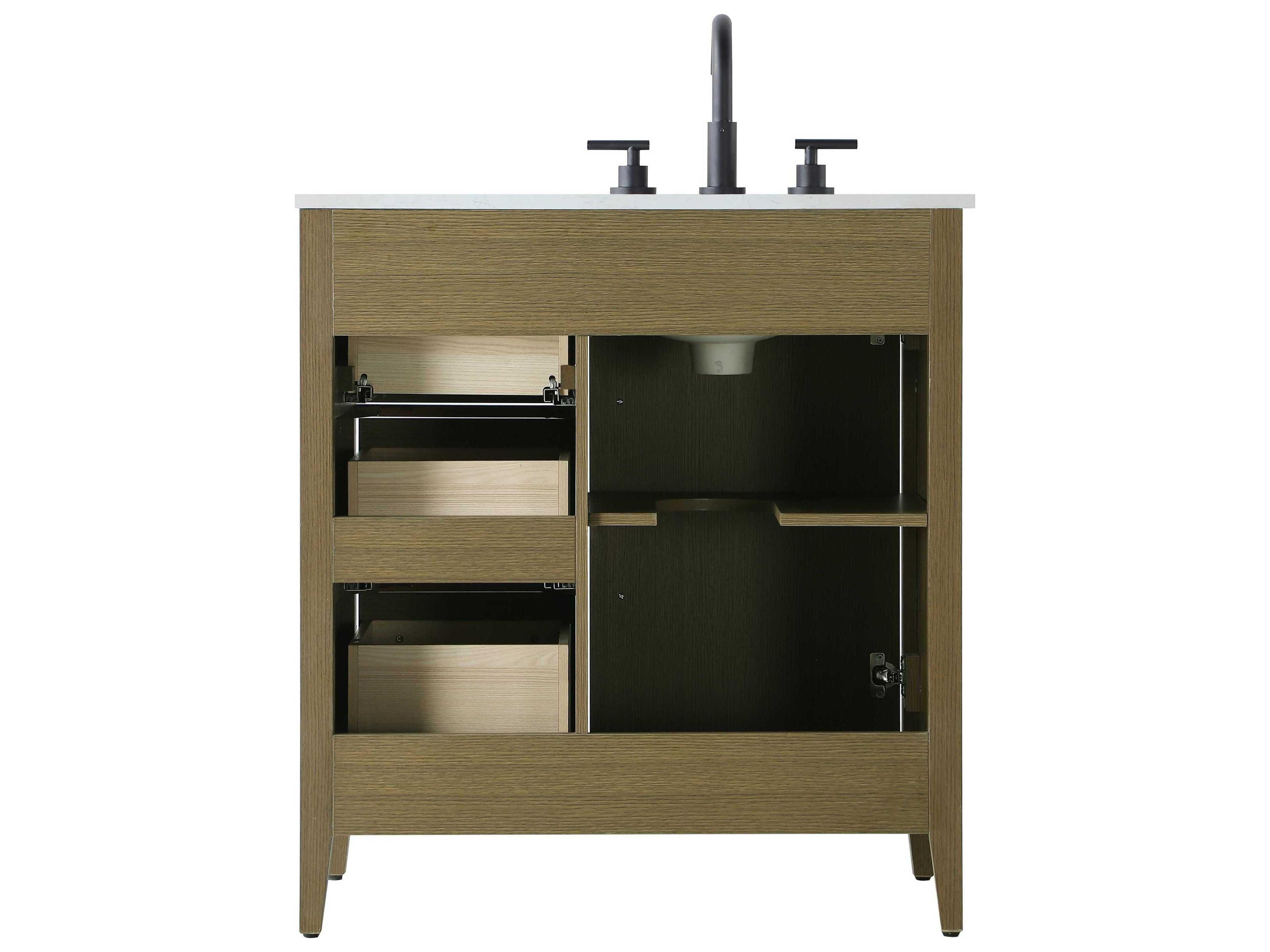 Elegant Lighting Millie Chestnut Brown Vanity