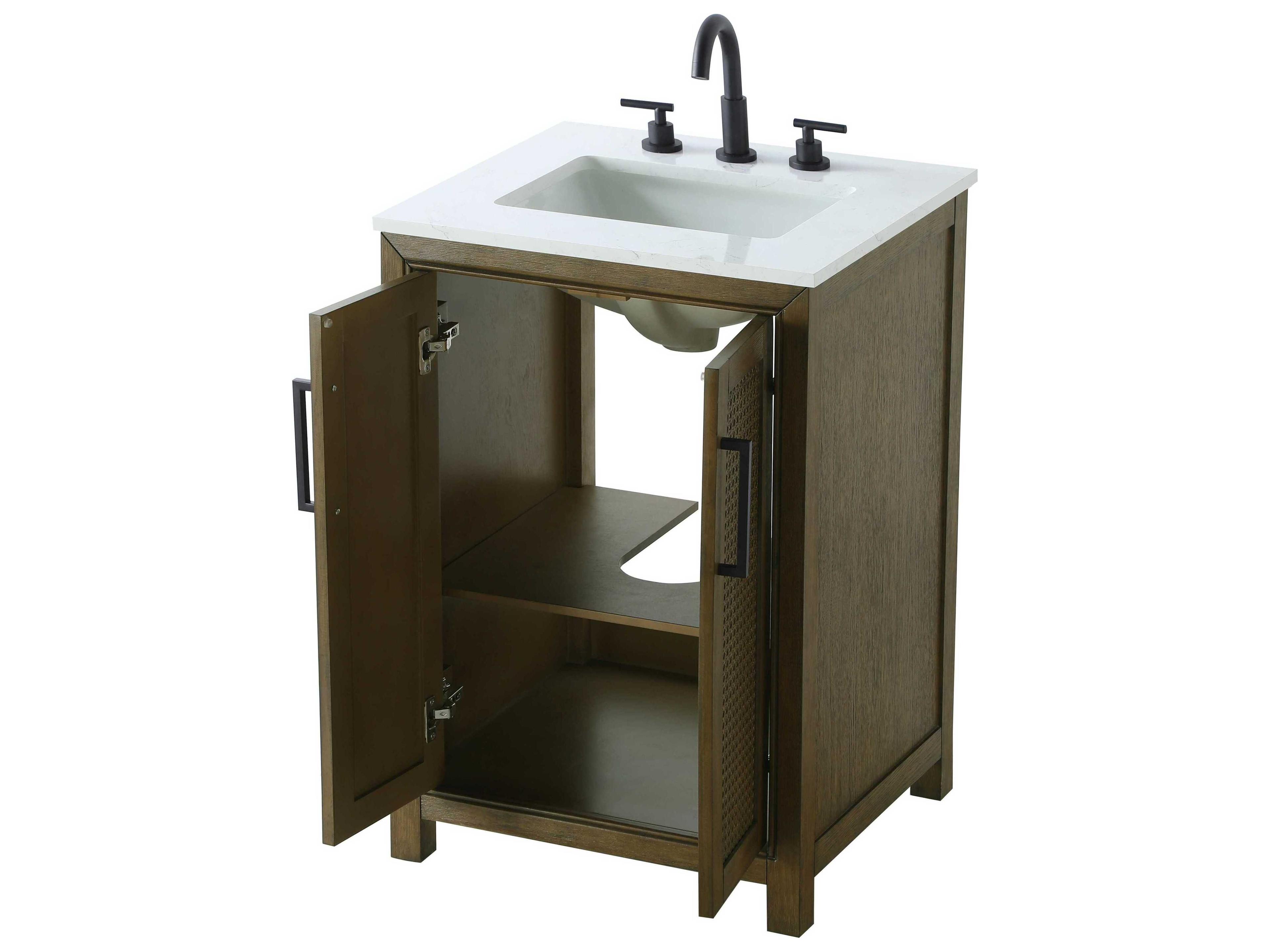 Elegant Lighting Alina Hazel Oak Vanity