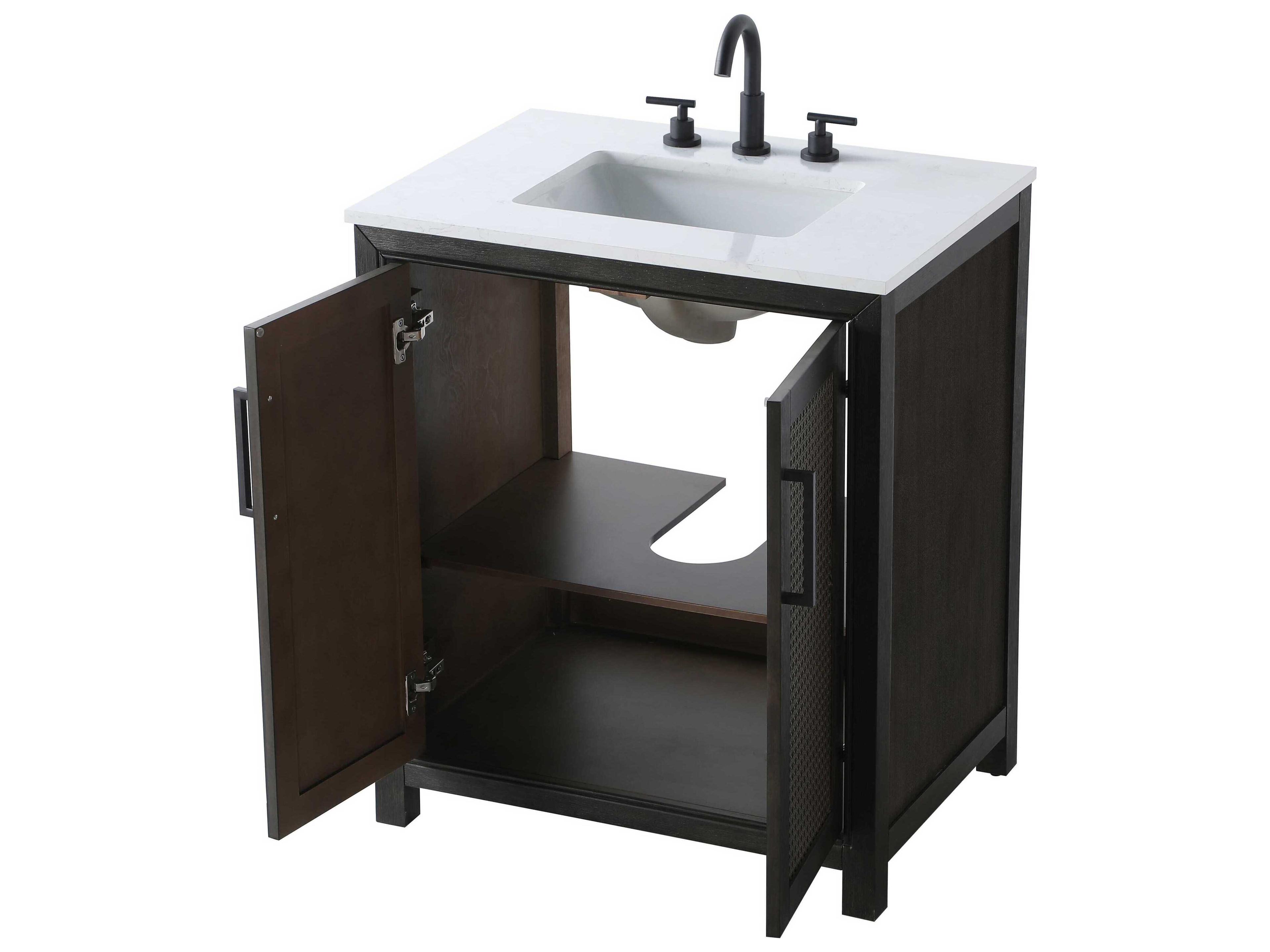 Elegant Lighting Alina Chocolate Oak Vanity