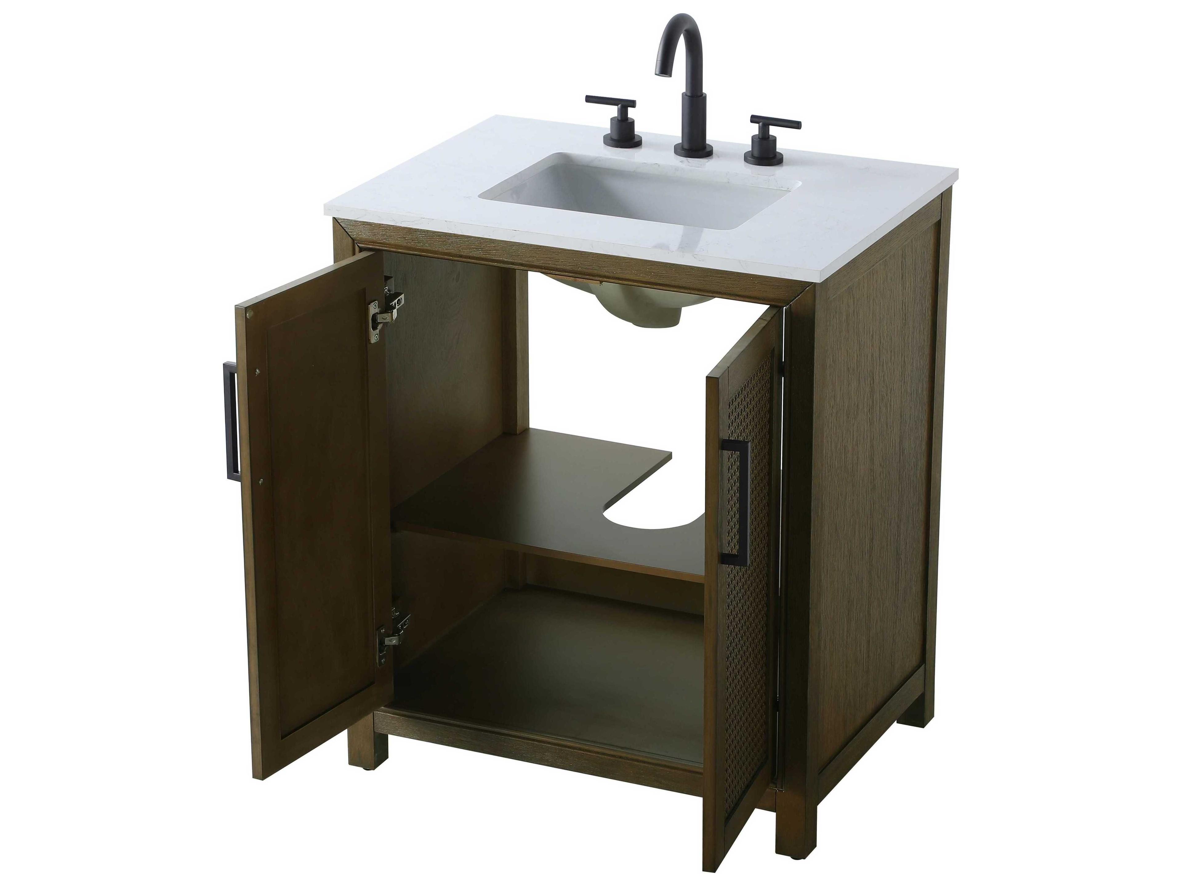 Elegant Lighting Alina Hazel Oak Vanity