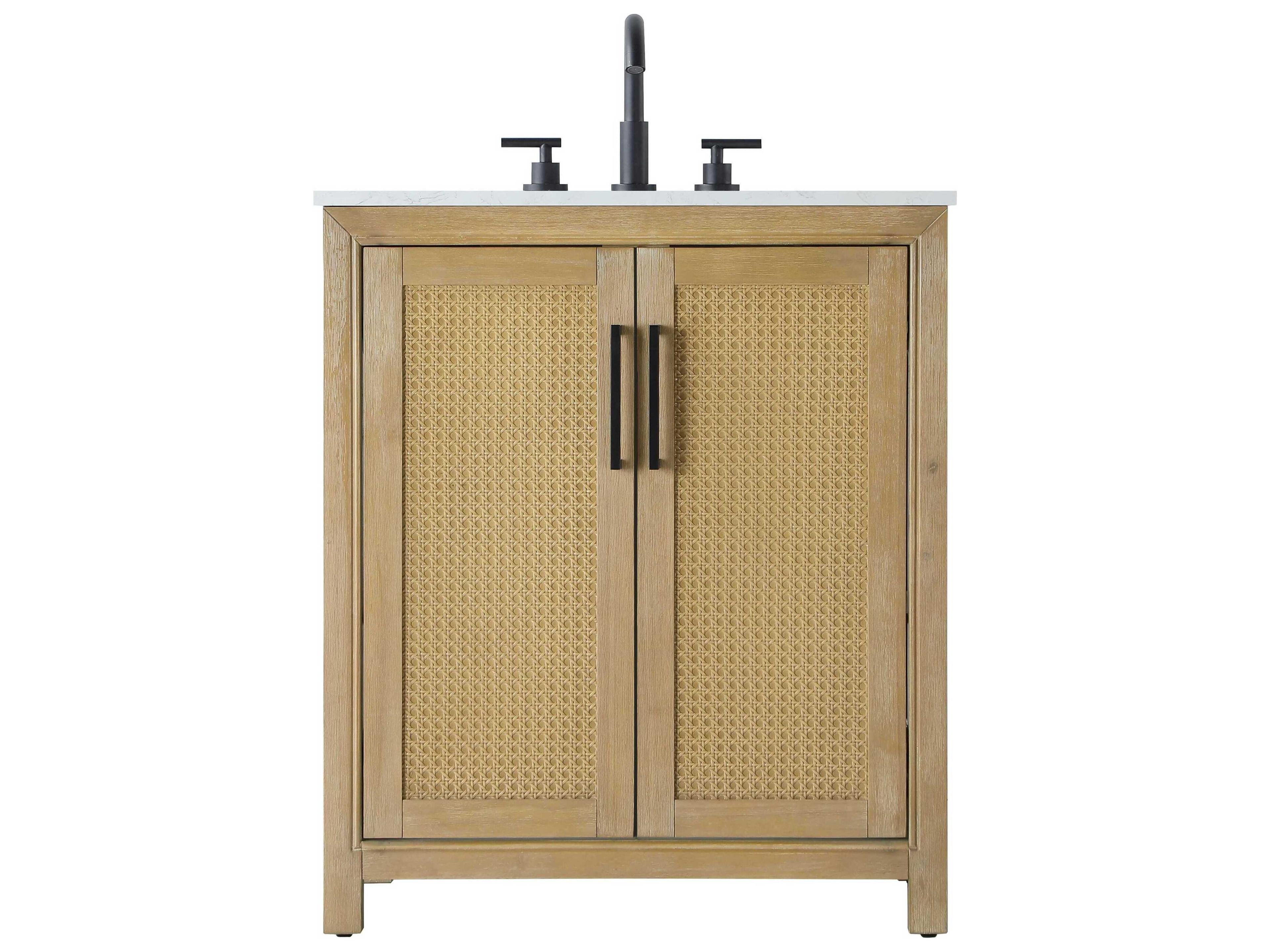 Elegant Lighting Alina Linen Oak Vanity
