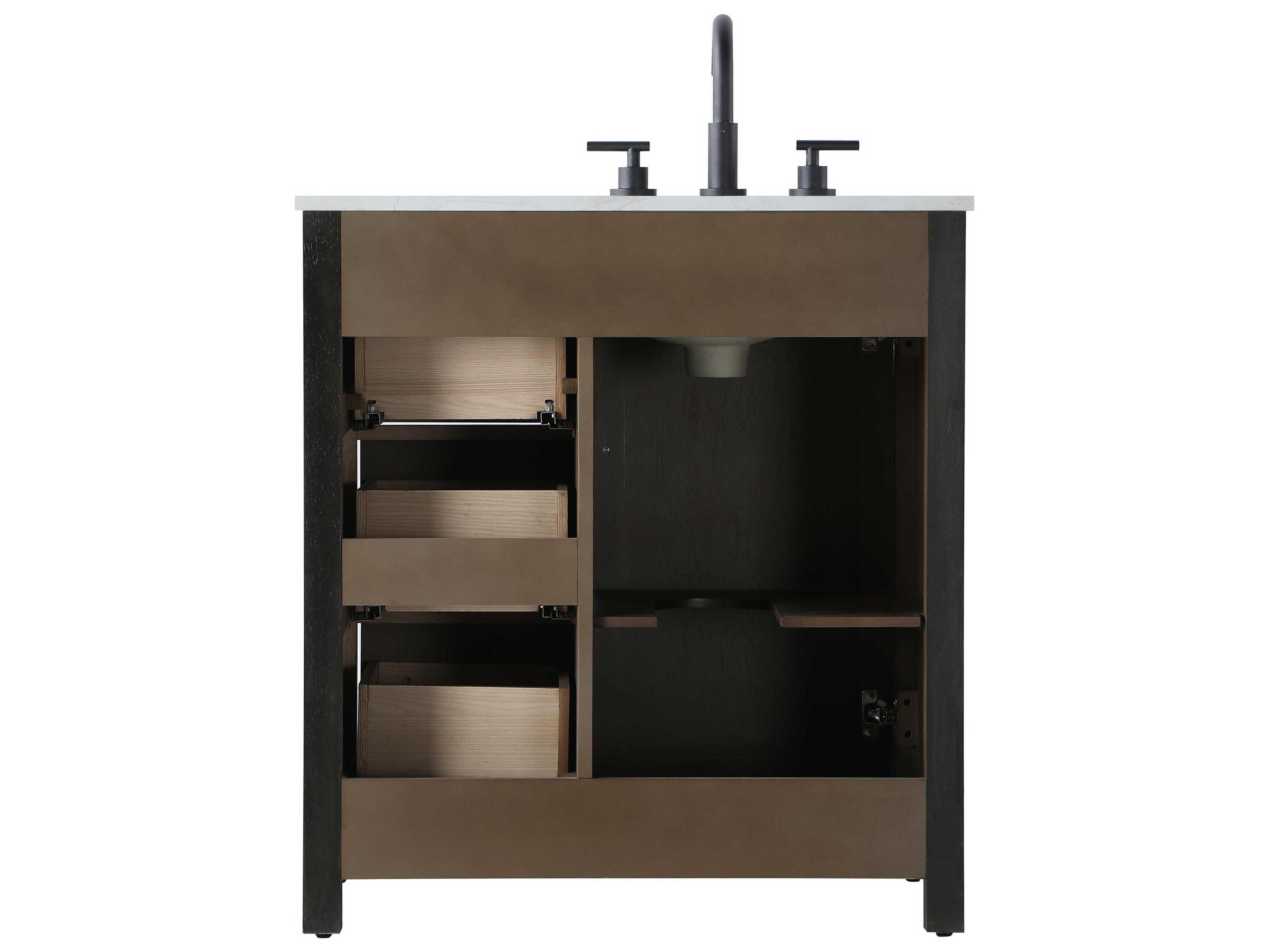 Elegant Lighting Alina Chocolate Oak Vanity