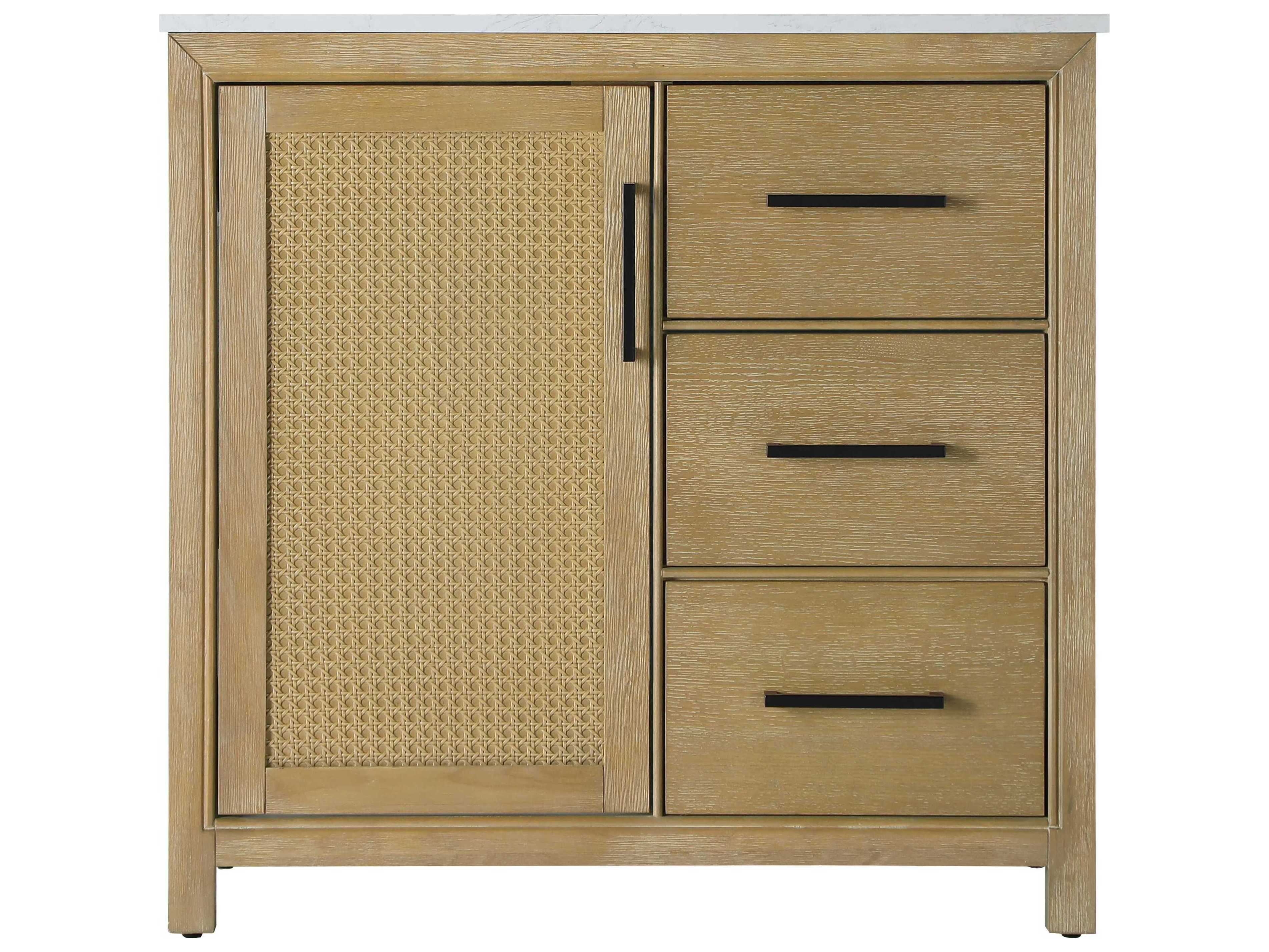 Elegant Lighting Alina Linen Oak Vanity