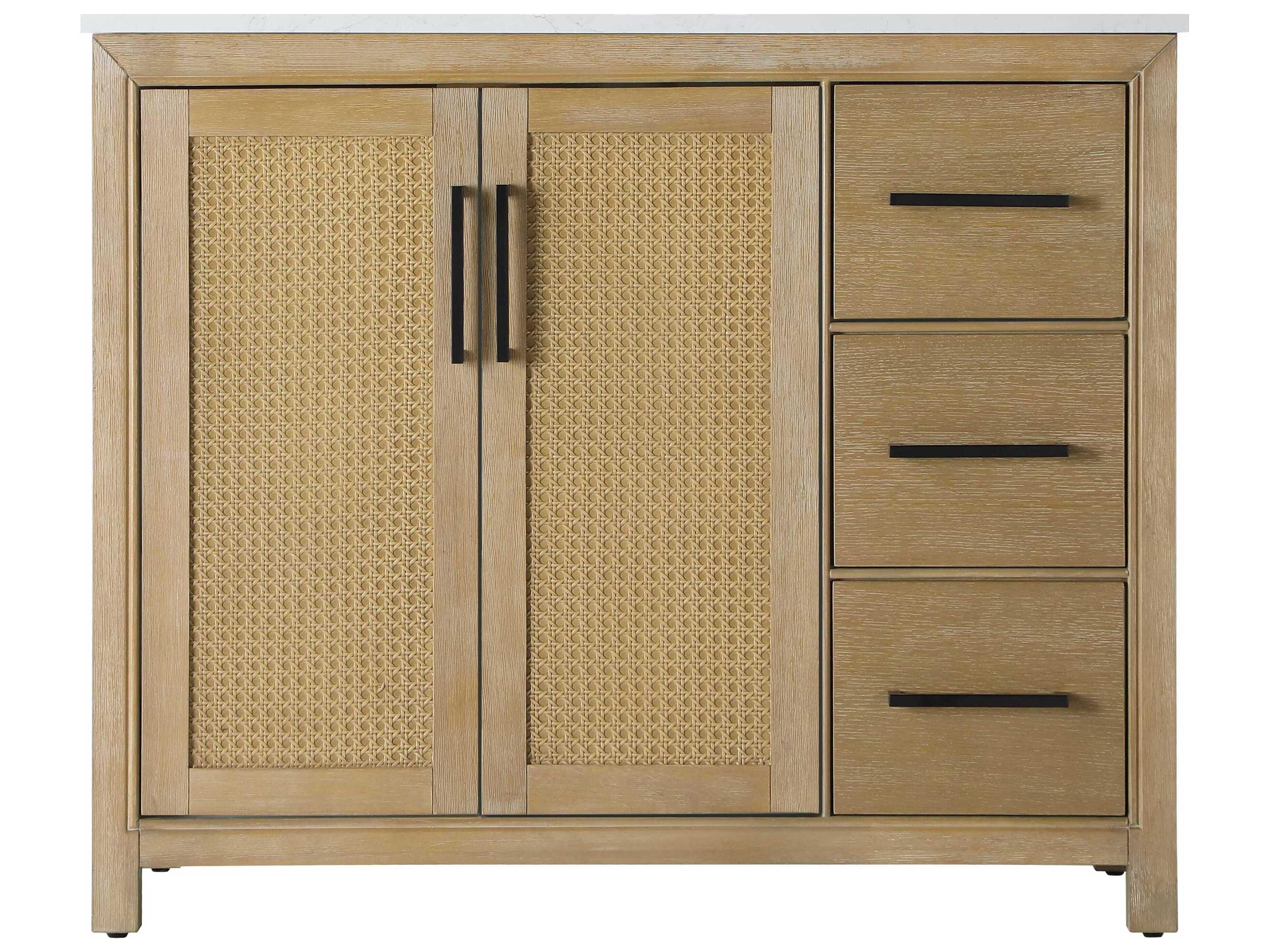 Elegant Lighting Alina Linen Oak Vanity