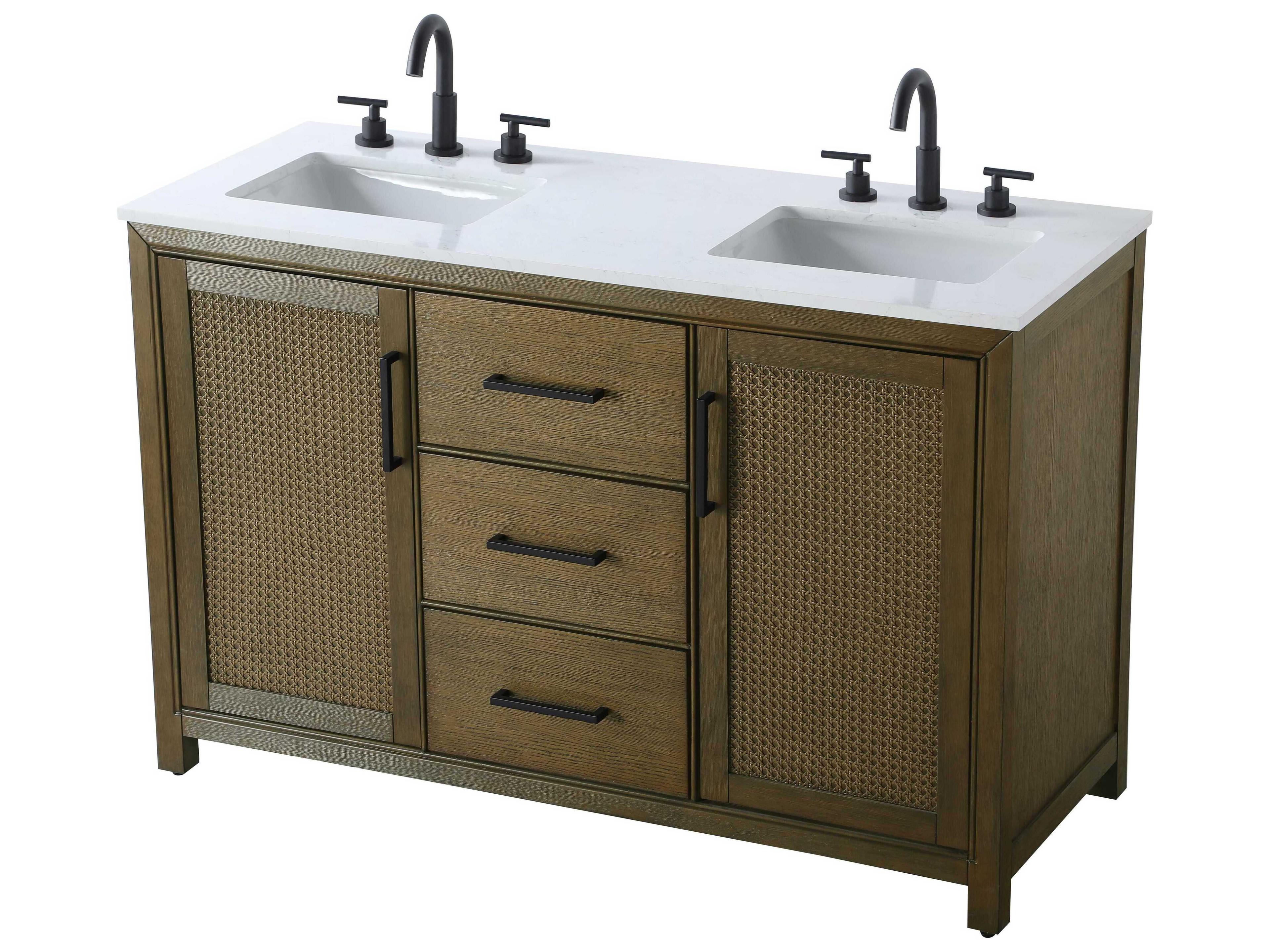 Elegant Lighting Alina Hazel Oak Vanity