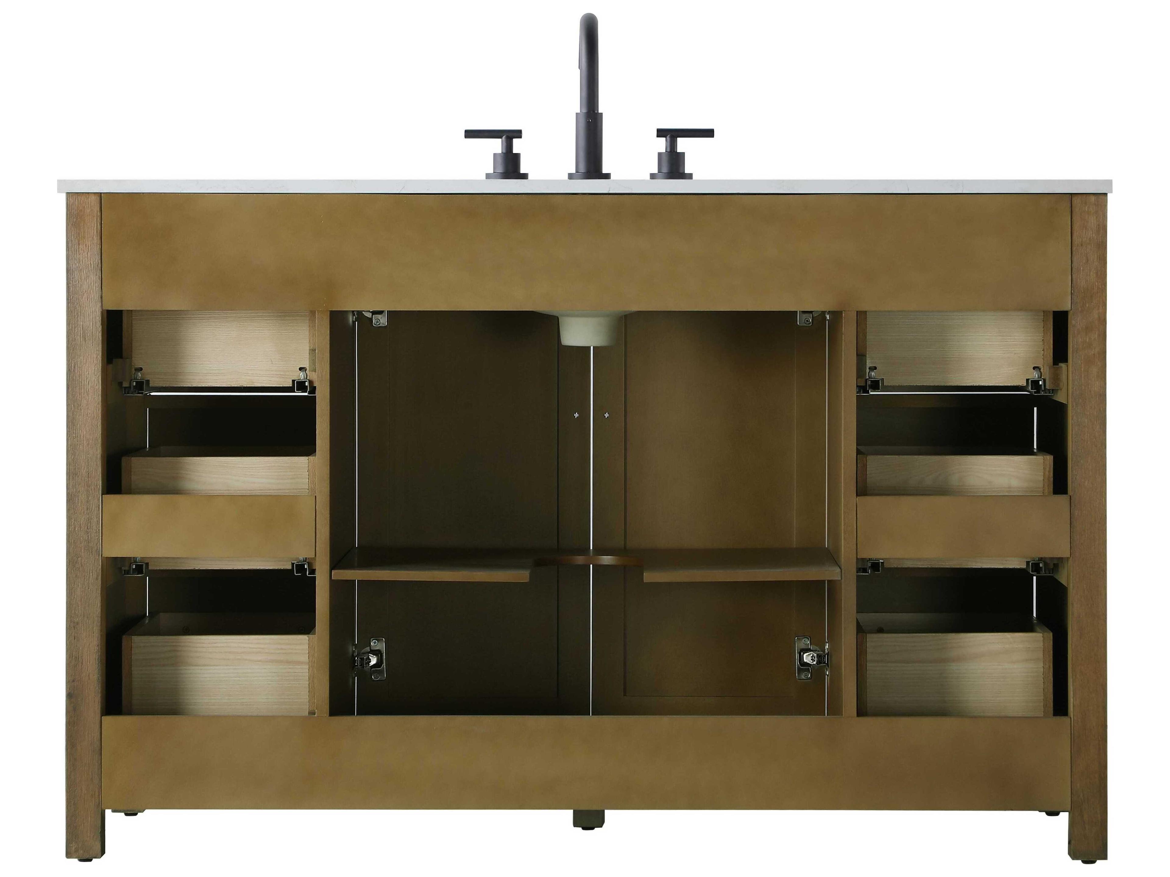 Elegant Lighting Alina Hazel Oak Vanity