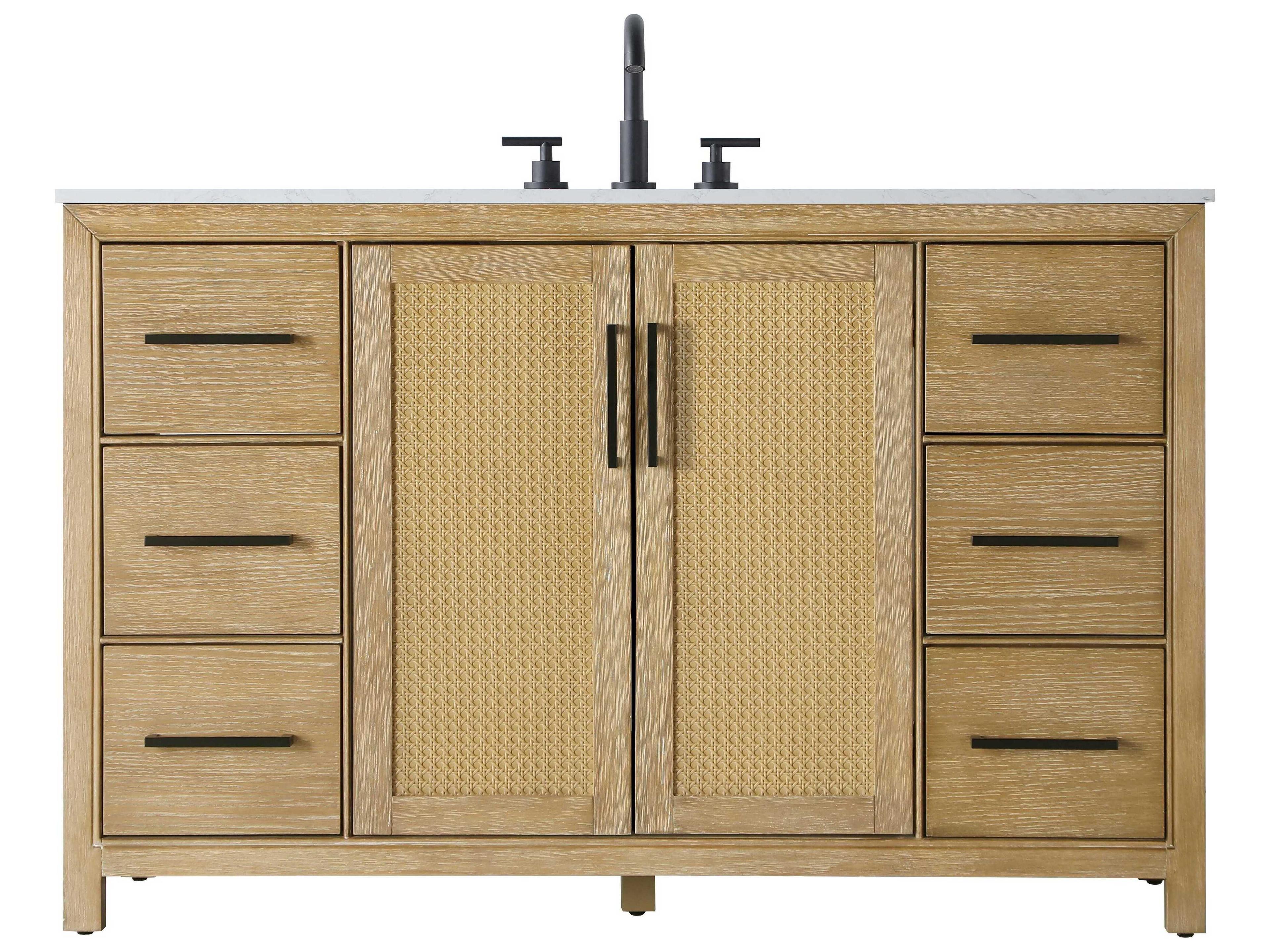 Elegant Lighting Alina Linen Oak Vanity