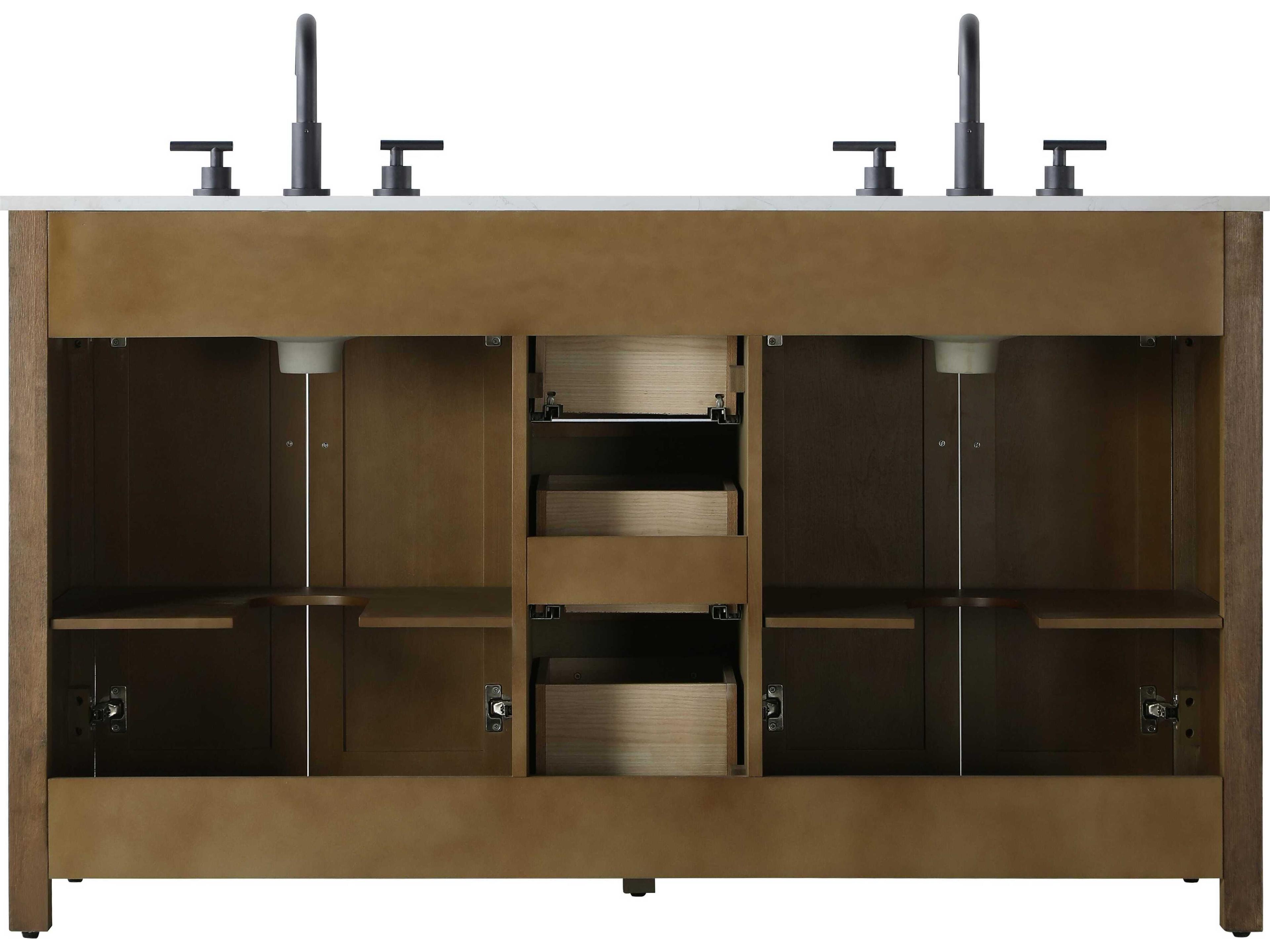 Elegant Lighting Alina Hazel Oak Vanity