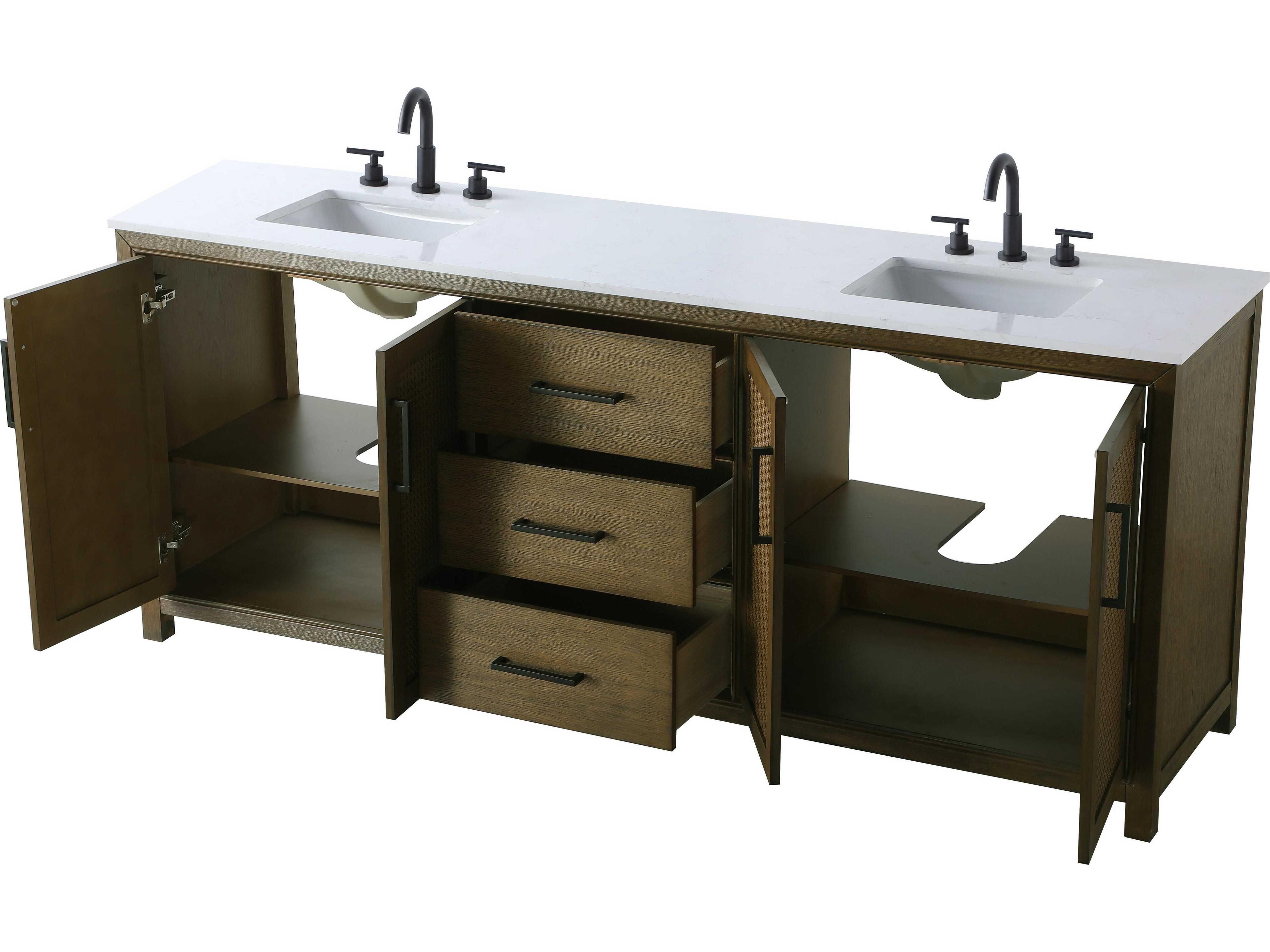 Elegant Lighting Alina Hazel Oak Vanity